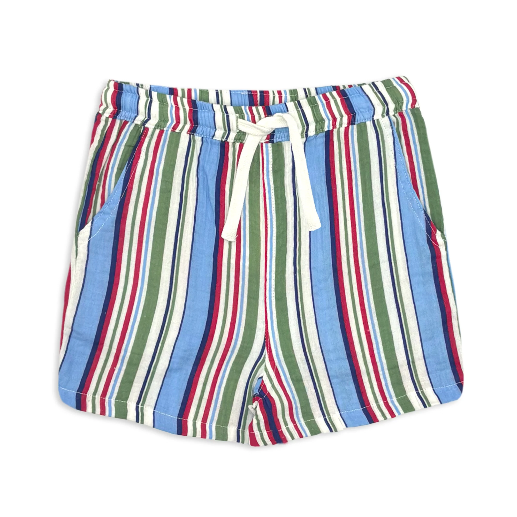 Boys Crinkle Stripe Short