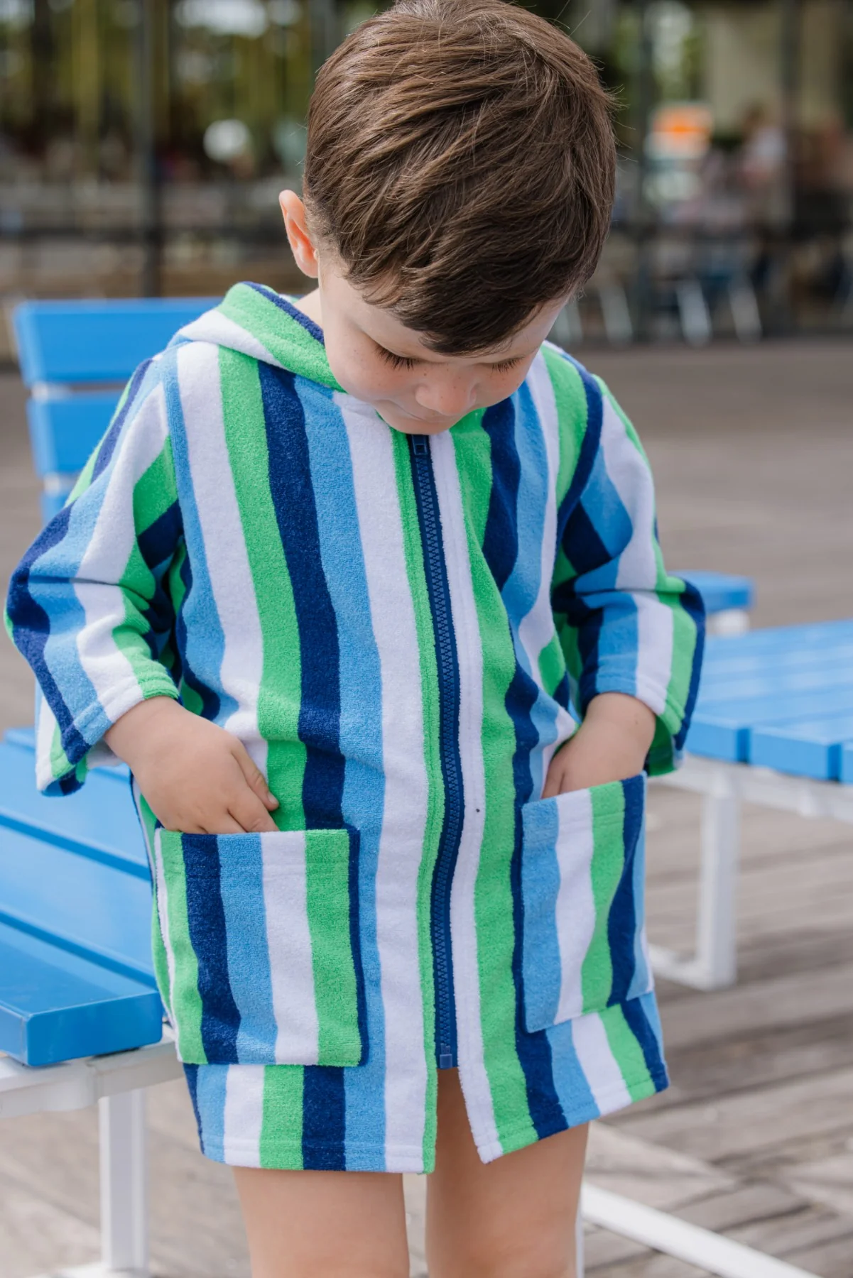Stripe Terry Towelling Cover Up - Image 2
