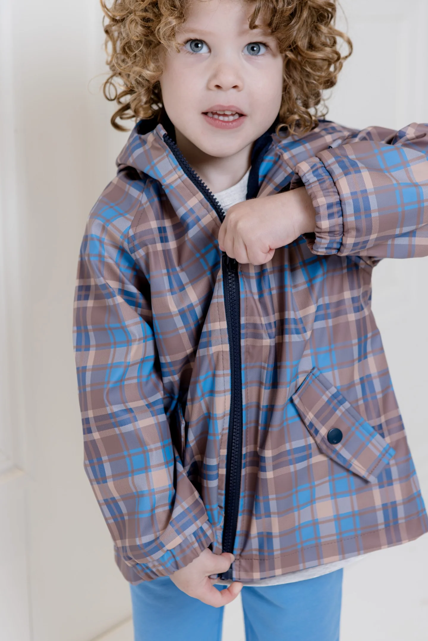 Milky Check Rain Jacket - Image 2
