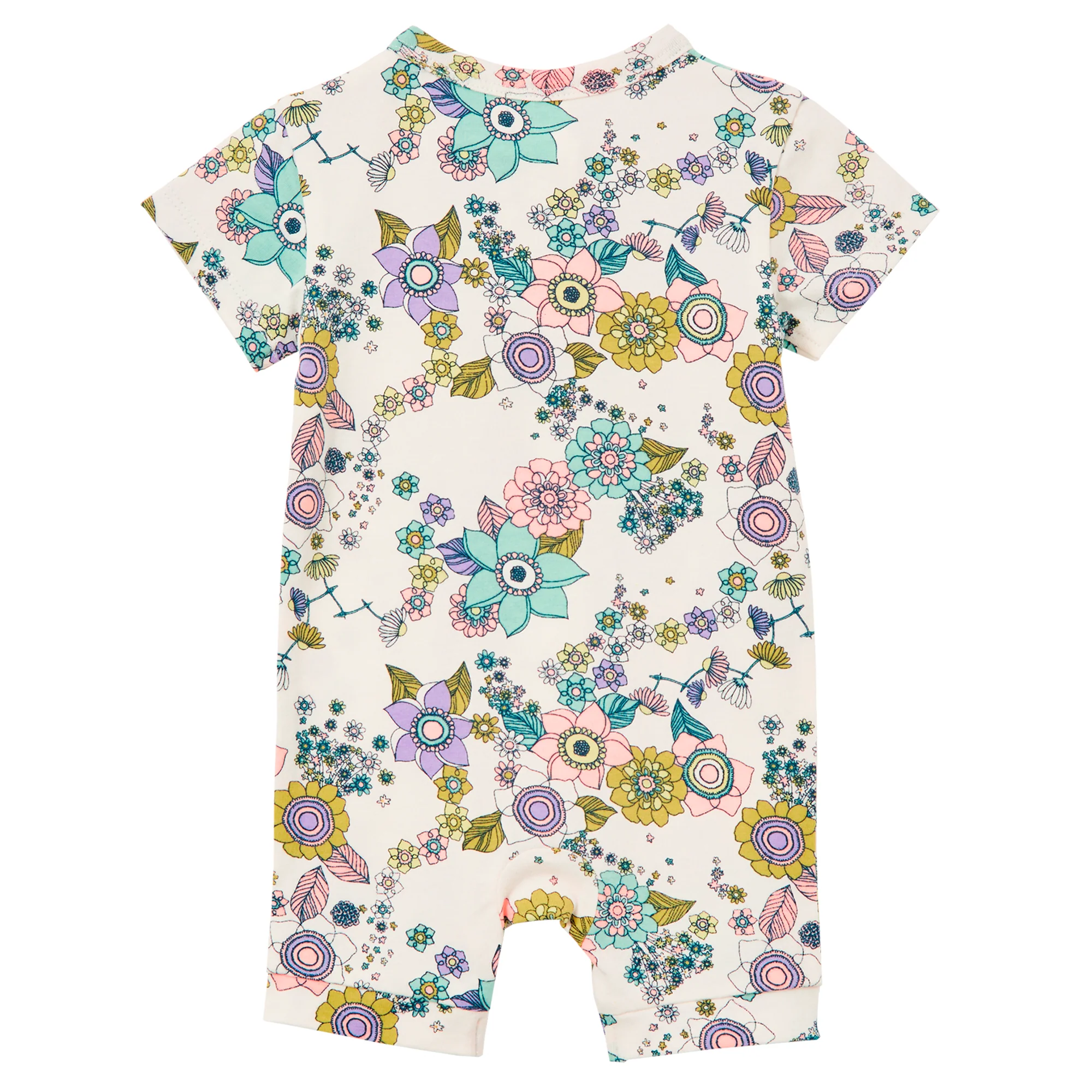 Milky Daisy Chain Zip Romper - Off White - Image 2