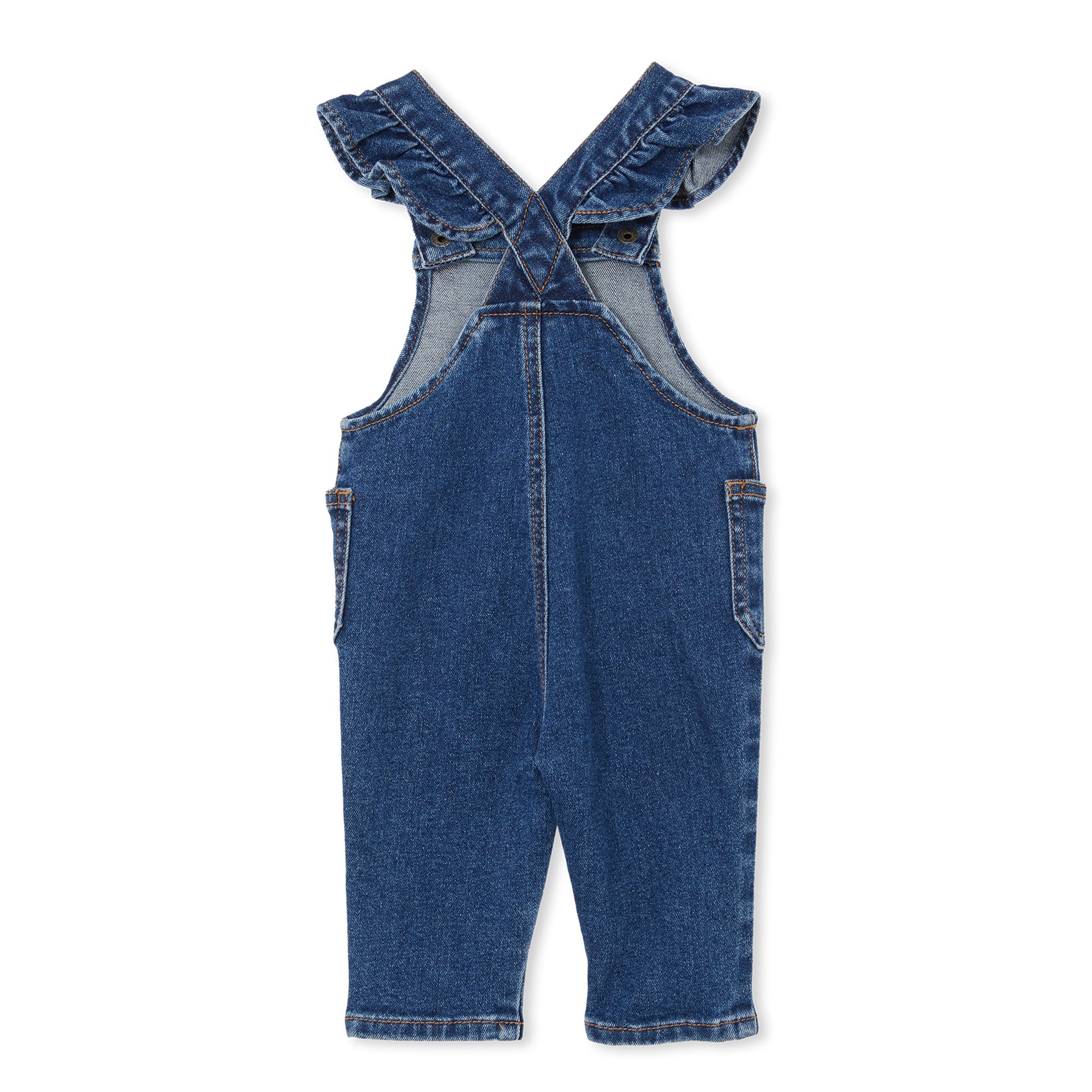 Milky Denim Frill Overall - Image 2