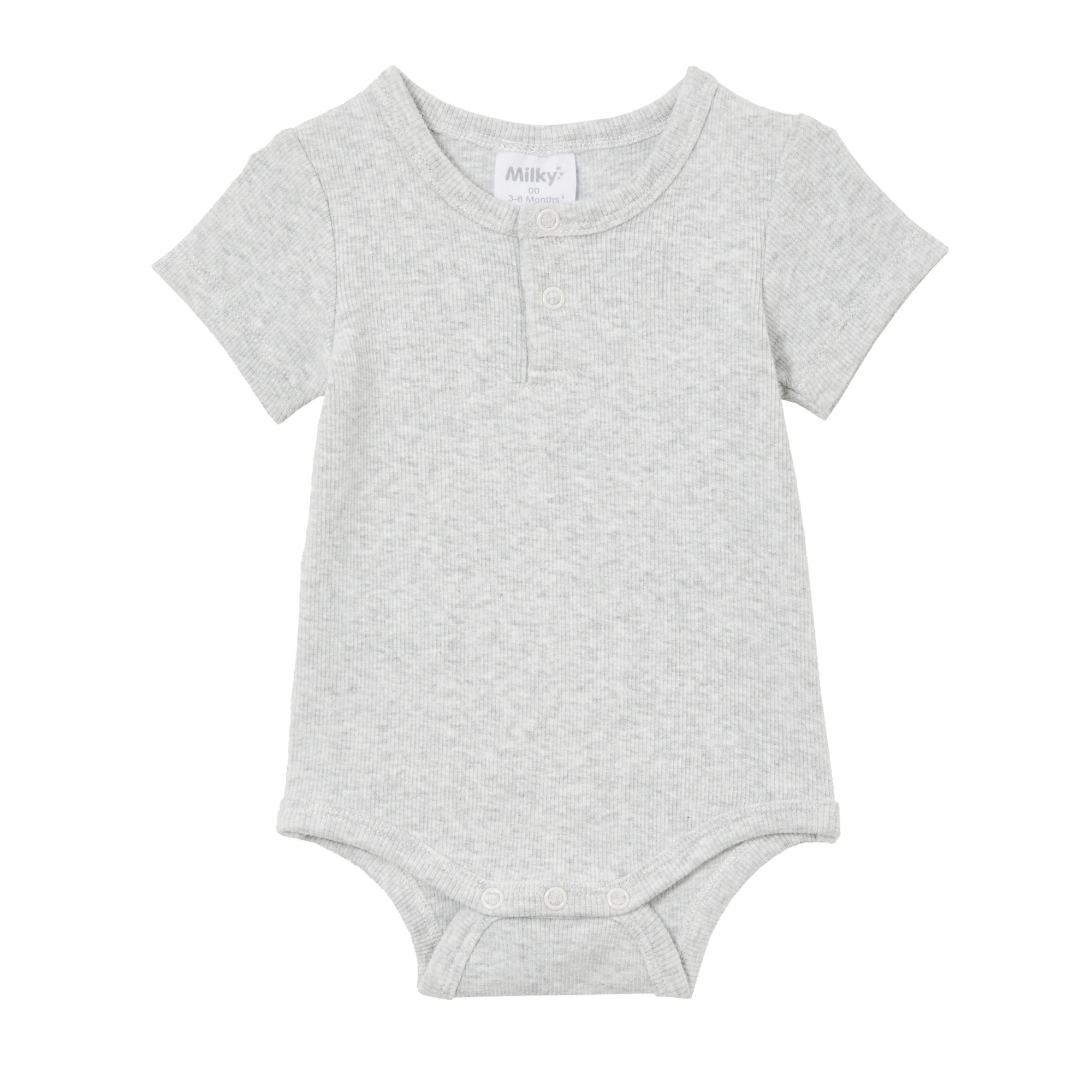 Milky Dove Rib Bubbysuit - Dove Marle