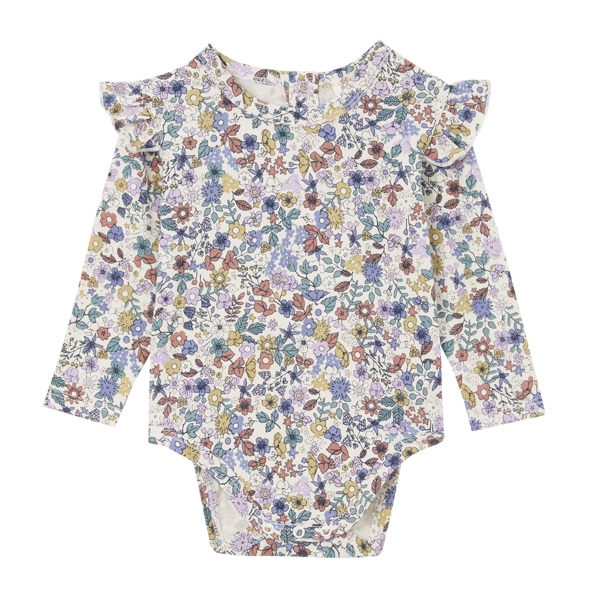 Milky Frill Bubbysuit - Autumn Floral