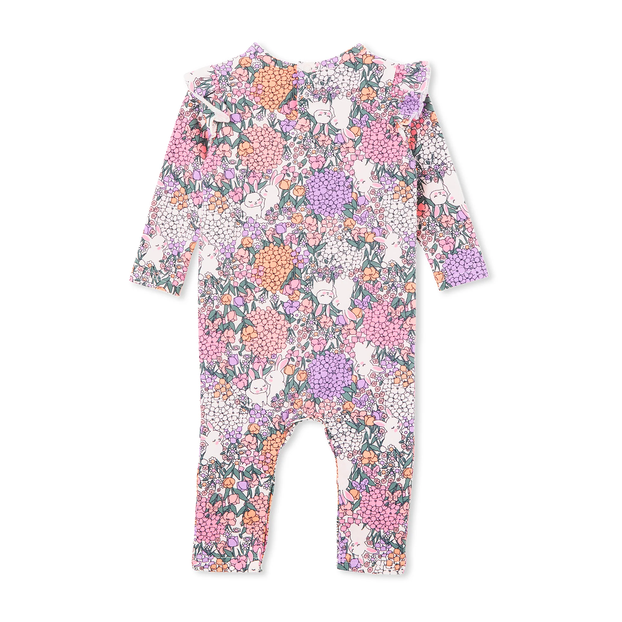 Milky Frill Footless Romper - Bunny - Image 3