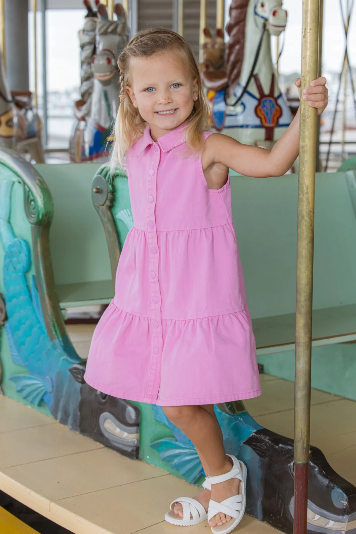 Pink Twill Dress - Image 5