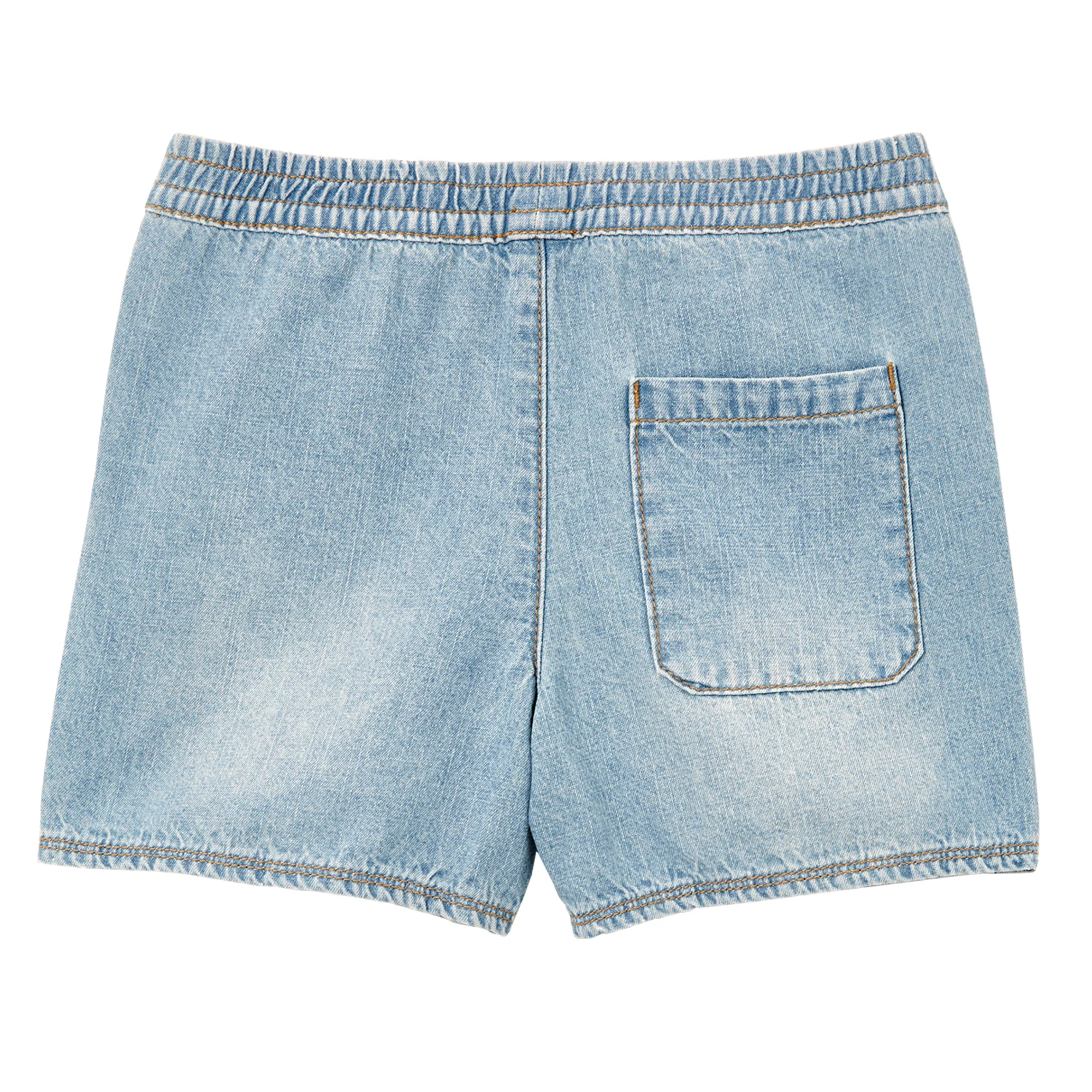 Milky Light Wash Denim Short - Light Wash Denim - Image 3