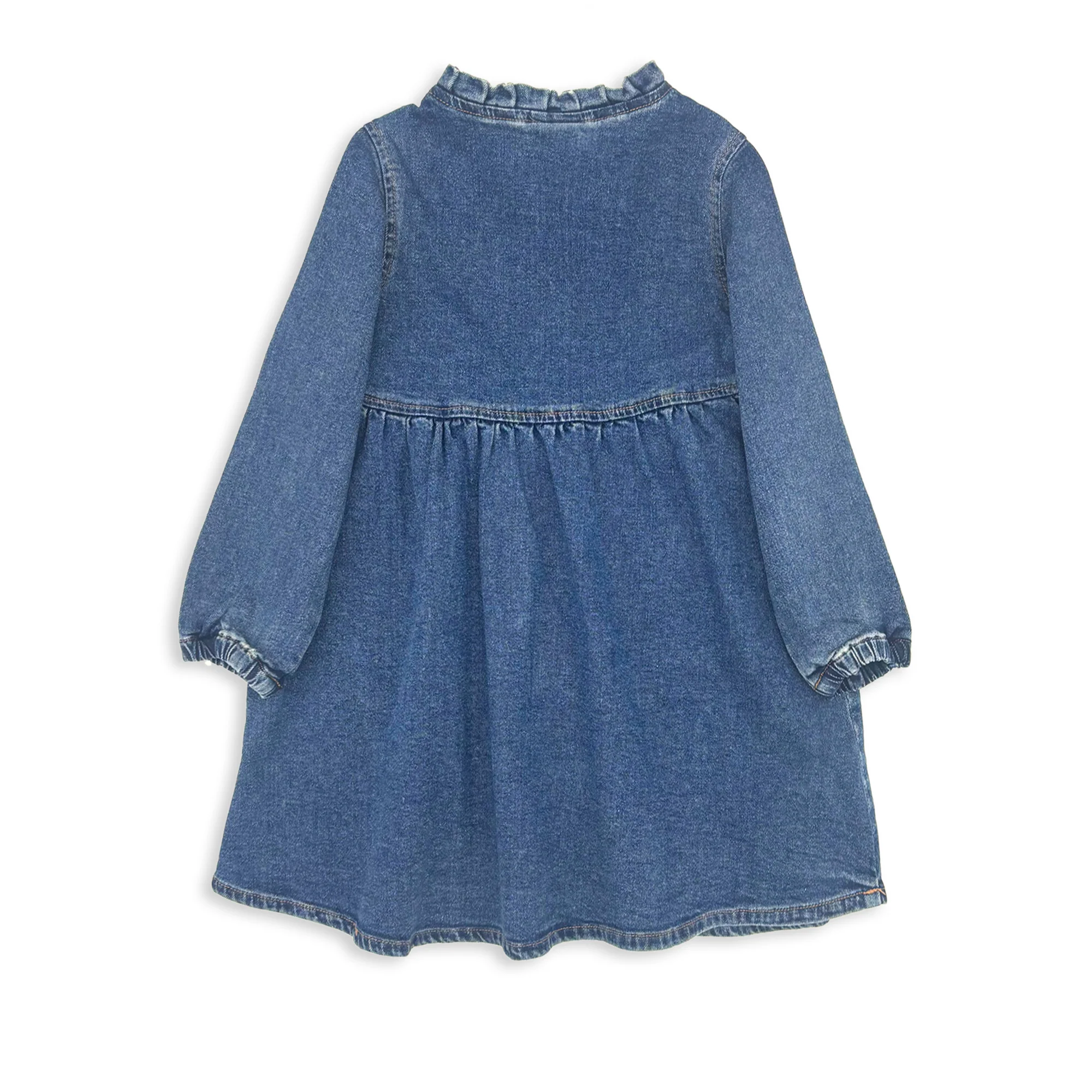 Milky Mid Wash Denim Dress - Image 2