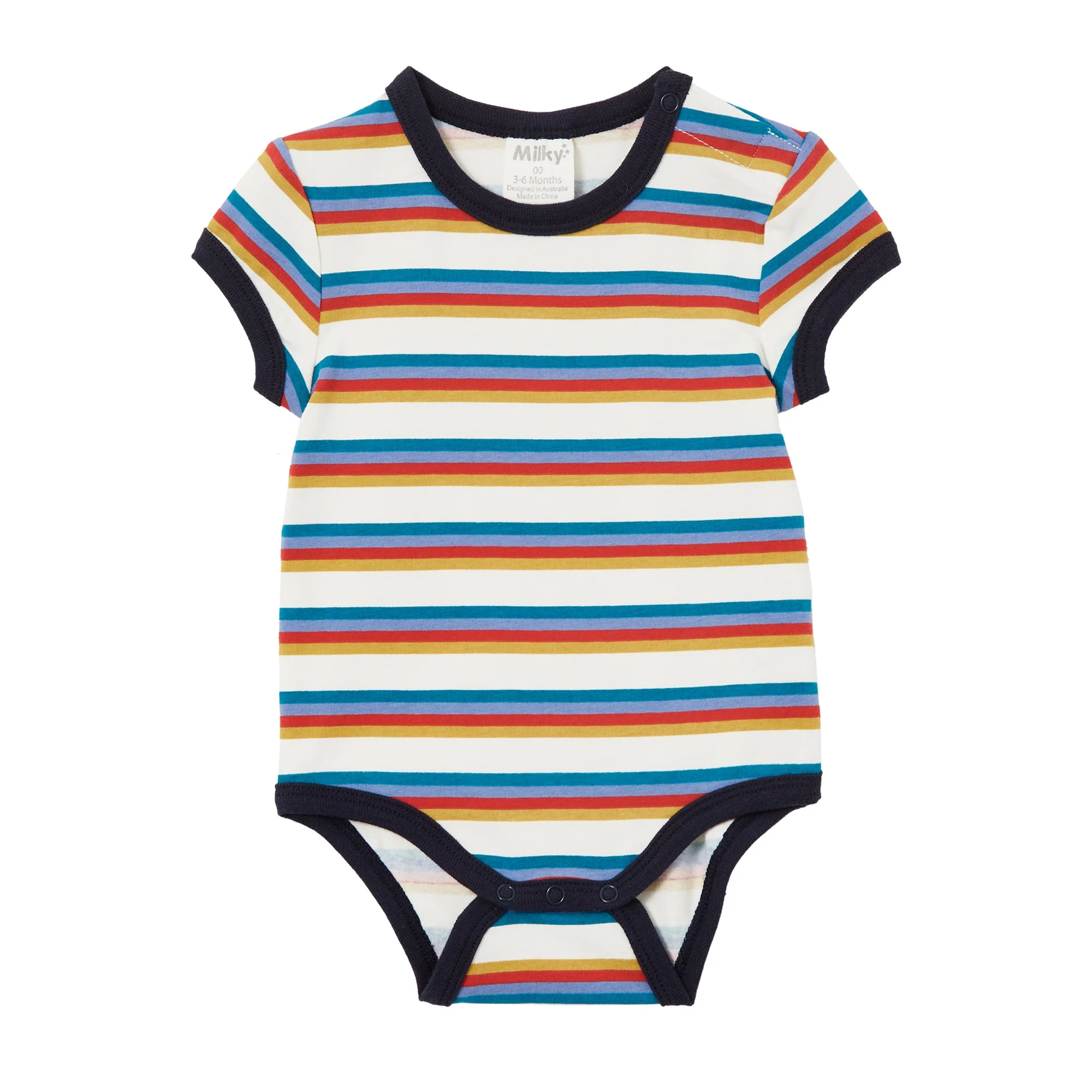 Milky Multi Stripe Bubbysuit - Oatmeal