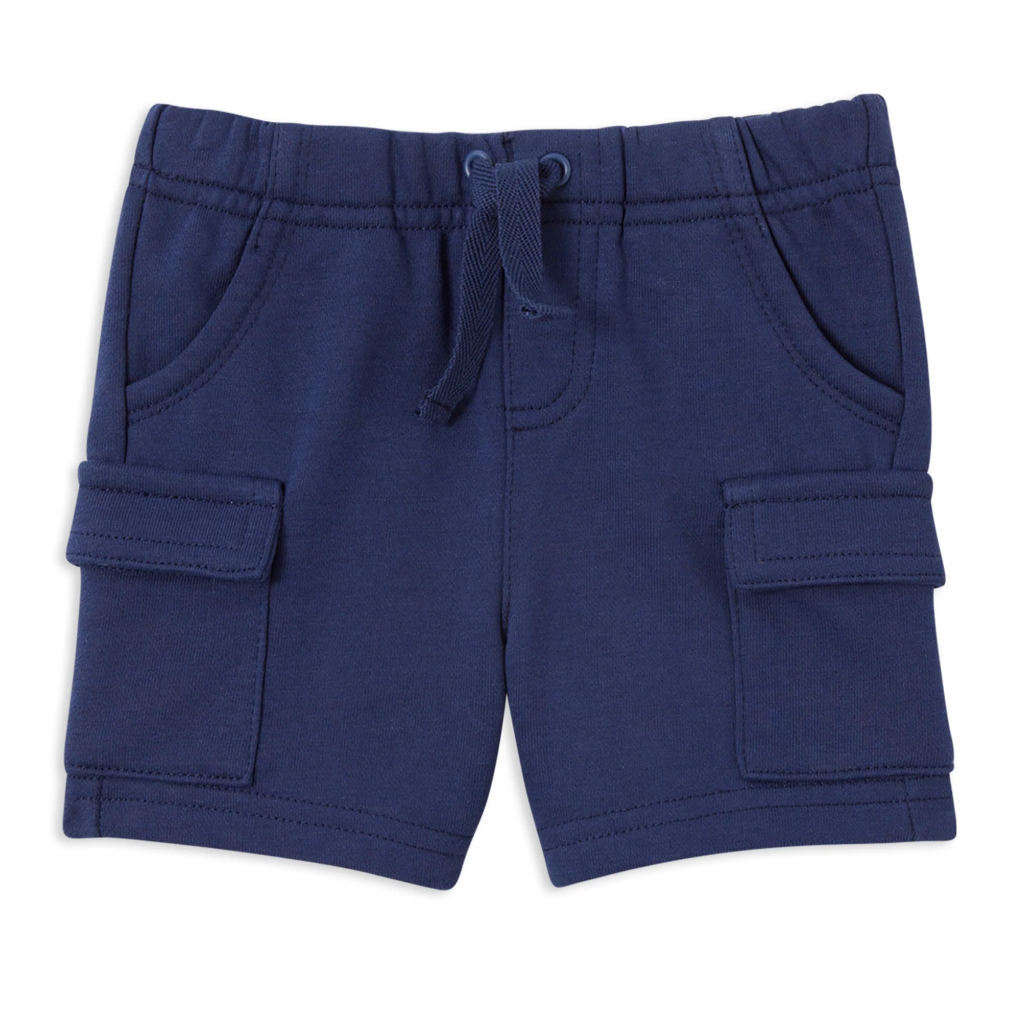 Milky Navy Fleece Cargo Baby Short