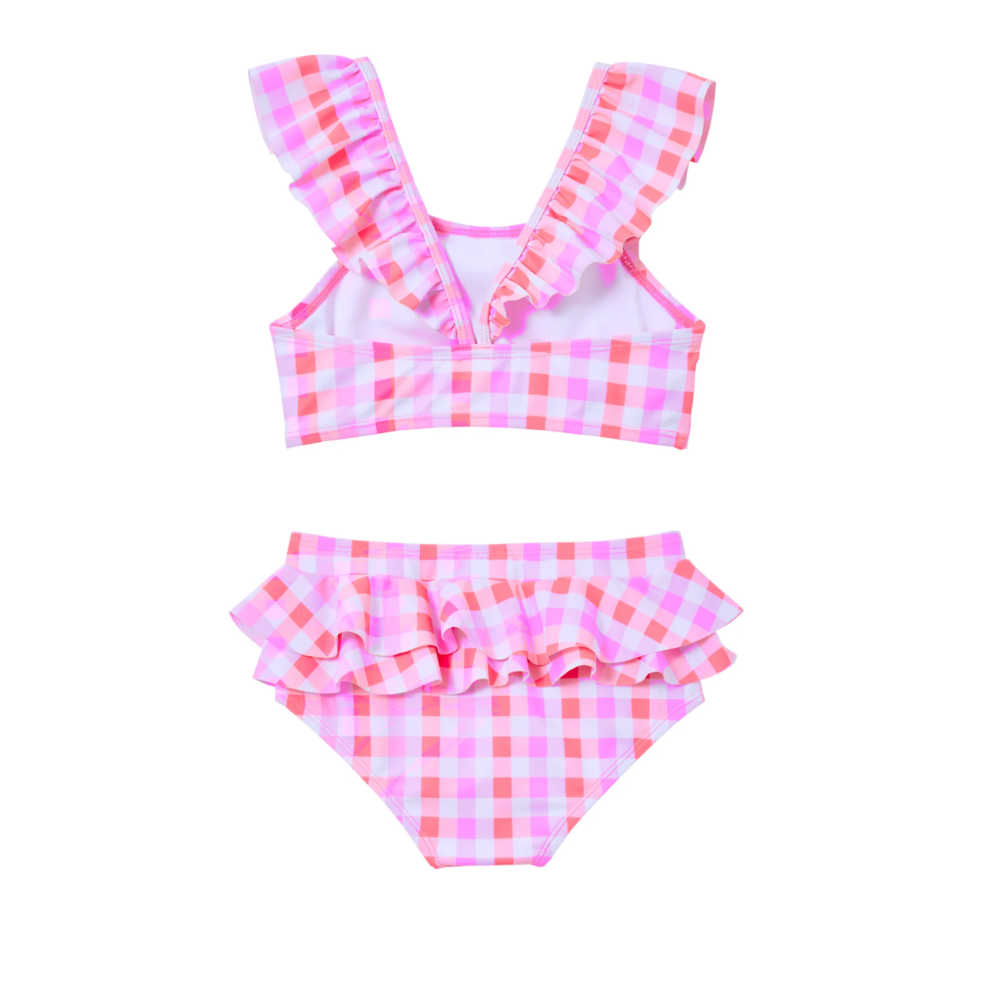 Milky Neon Gingham Bikini - Pink/Lilac - Image 2