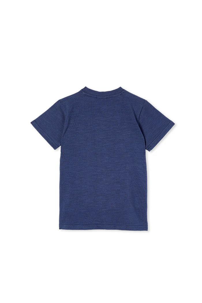 Milky Oil Blue Slub Henley - Image 2