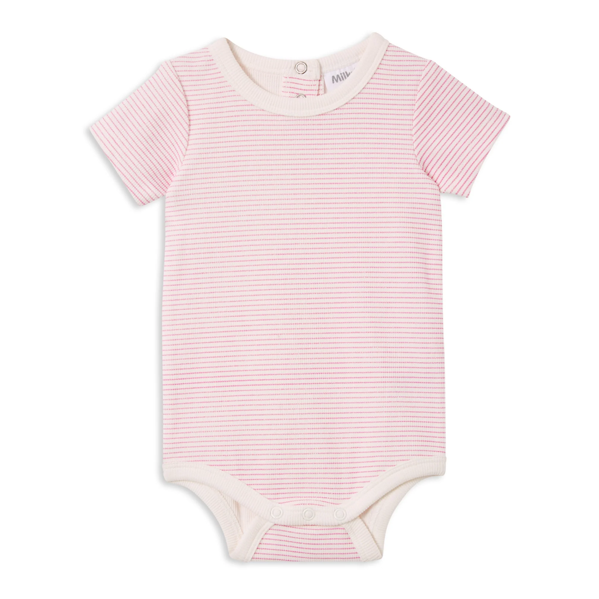 Pink Stripe Rib Bubbysuit