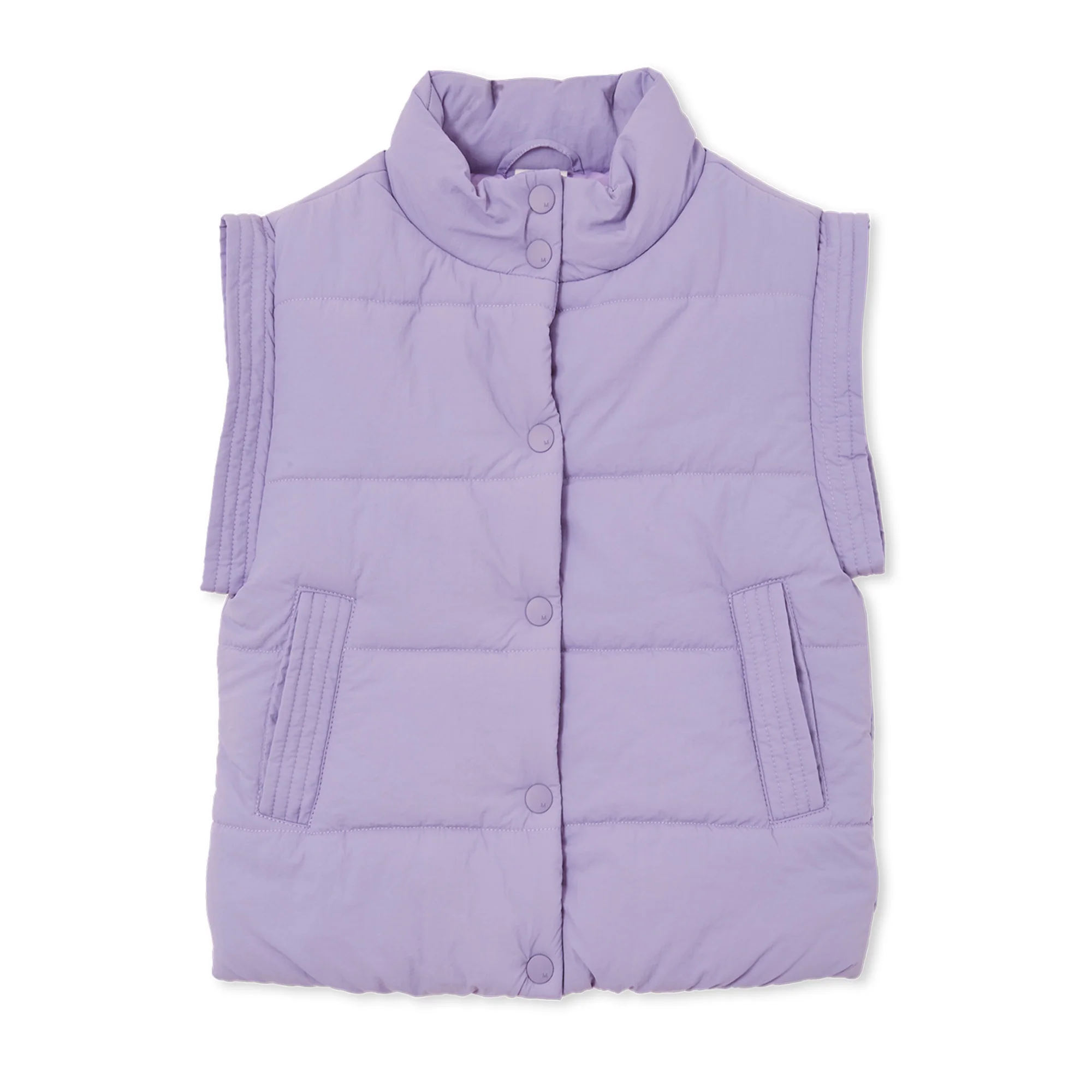 Milky Puffer Vest - Lilac