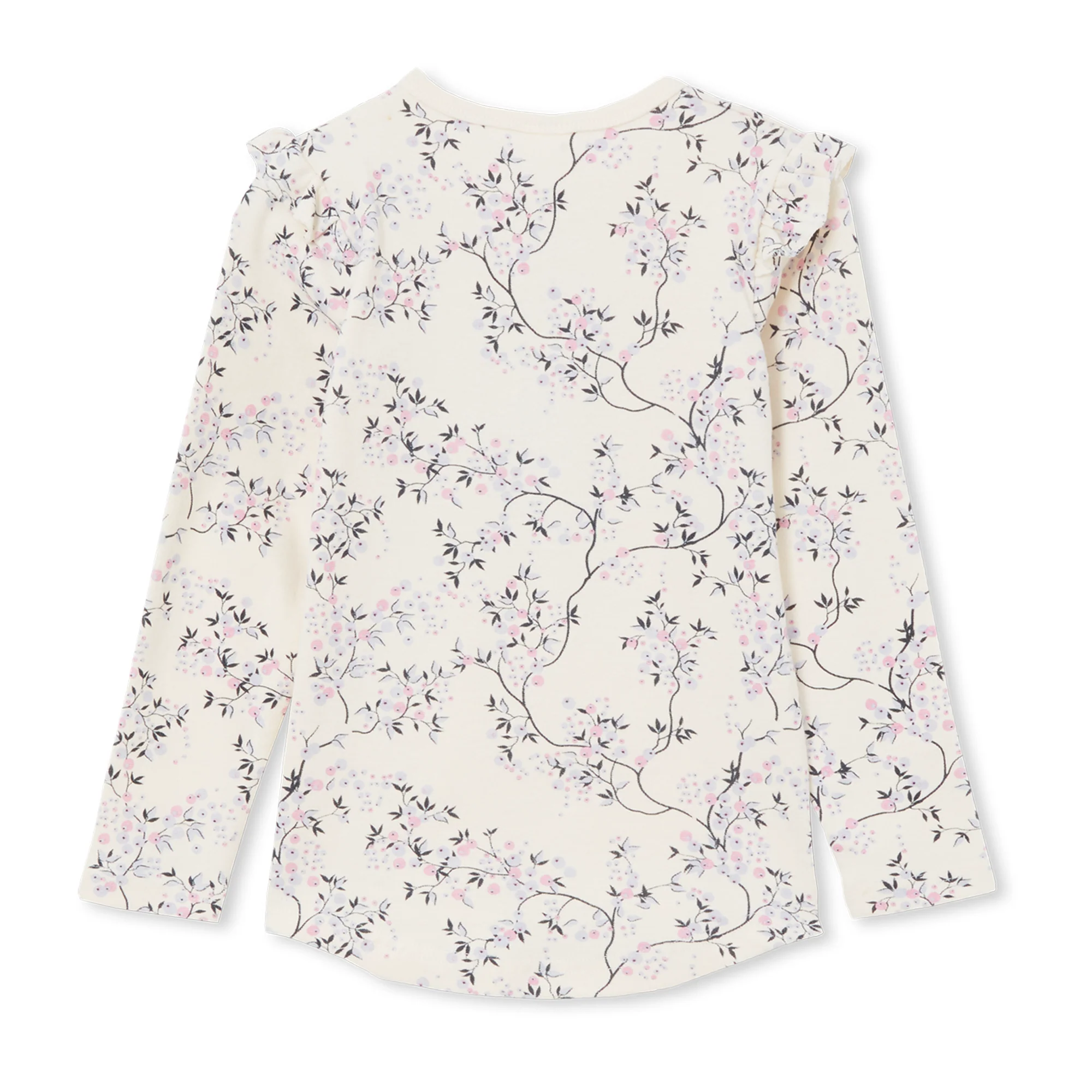 Milky Rib Frill Henley - Ivy - Image 3