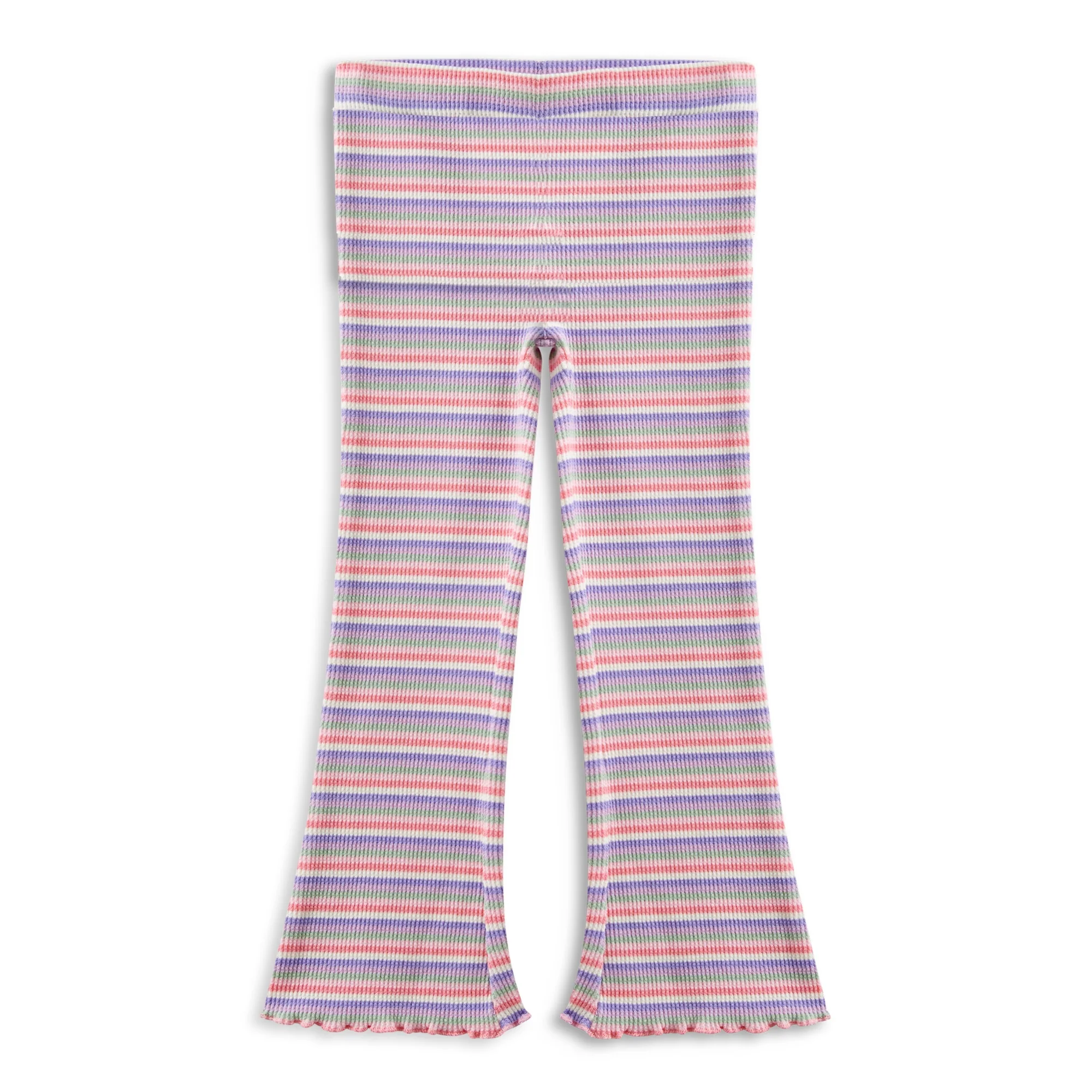 Milky Stripe Waffle Flared Legging