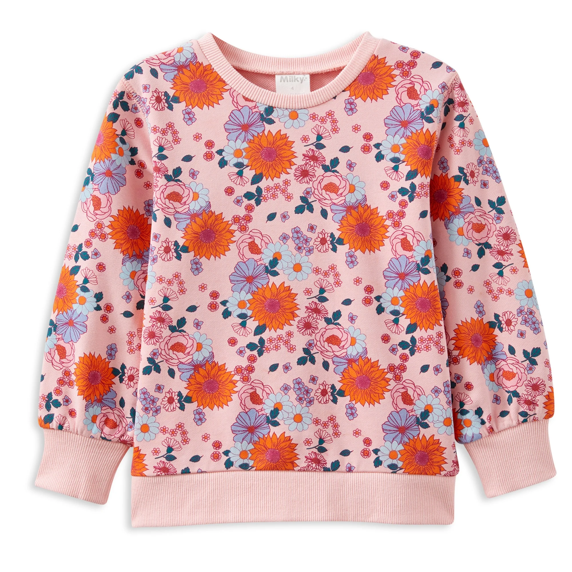 Milky Sunflower Fleece Sweat