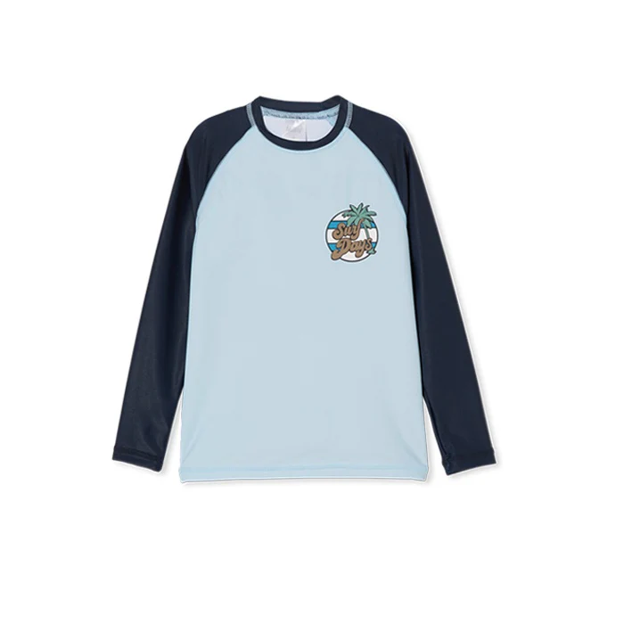 Milky Sunset Rashie - Ice Blue/Navy
