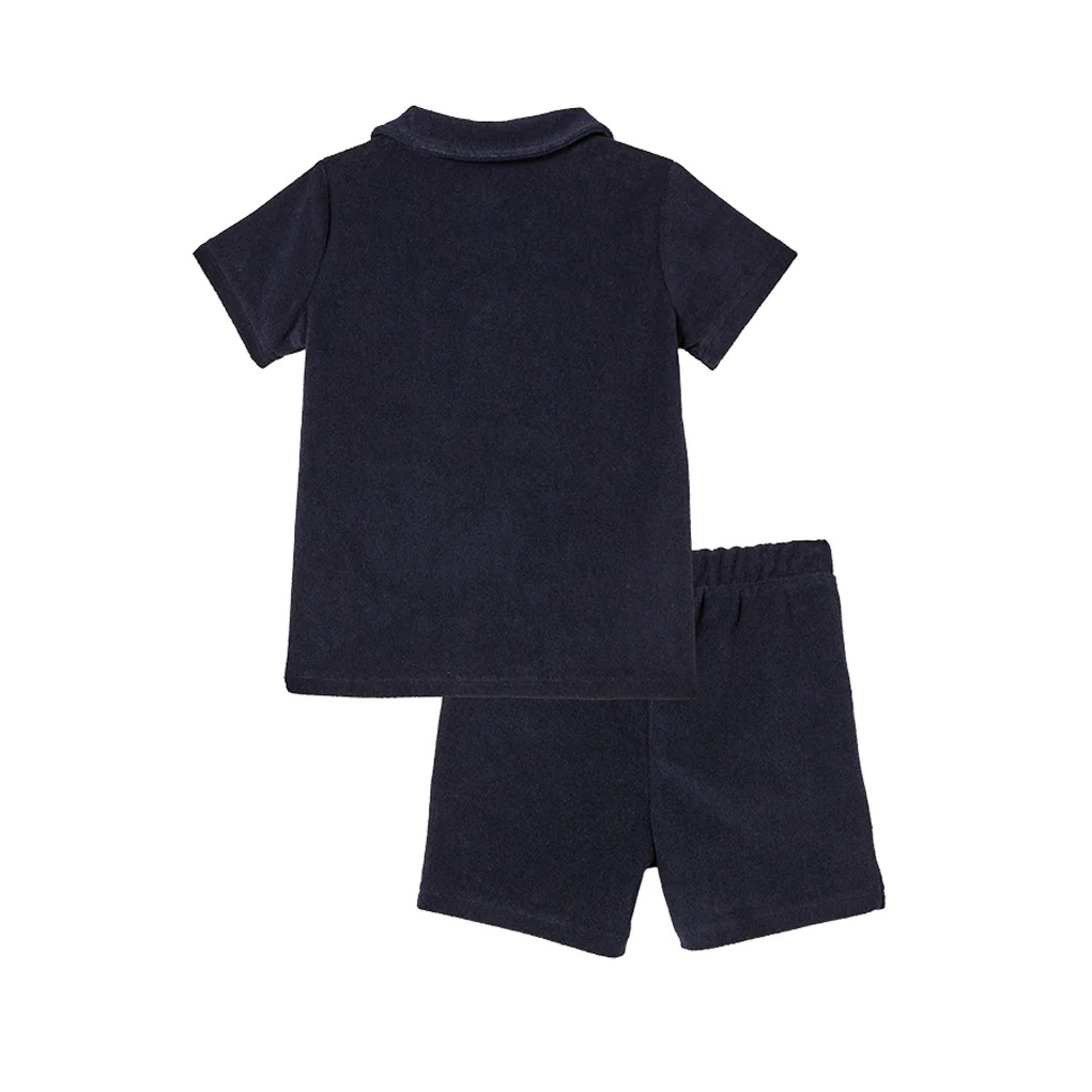 Milky Terry Towelling Set - Navy - Image 2