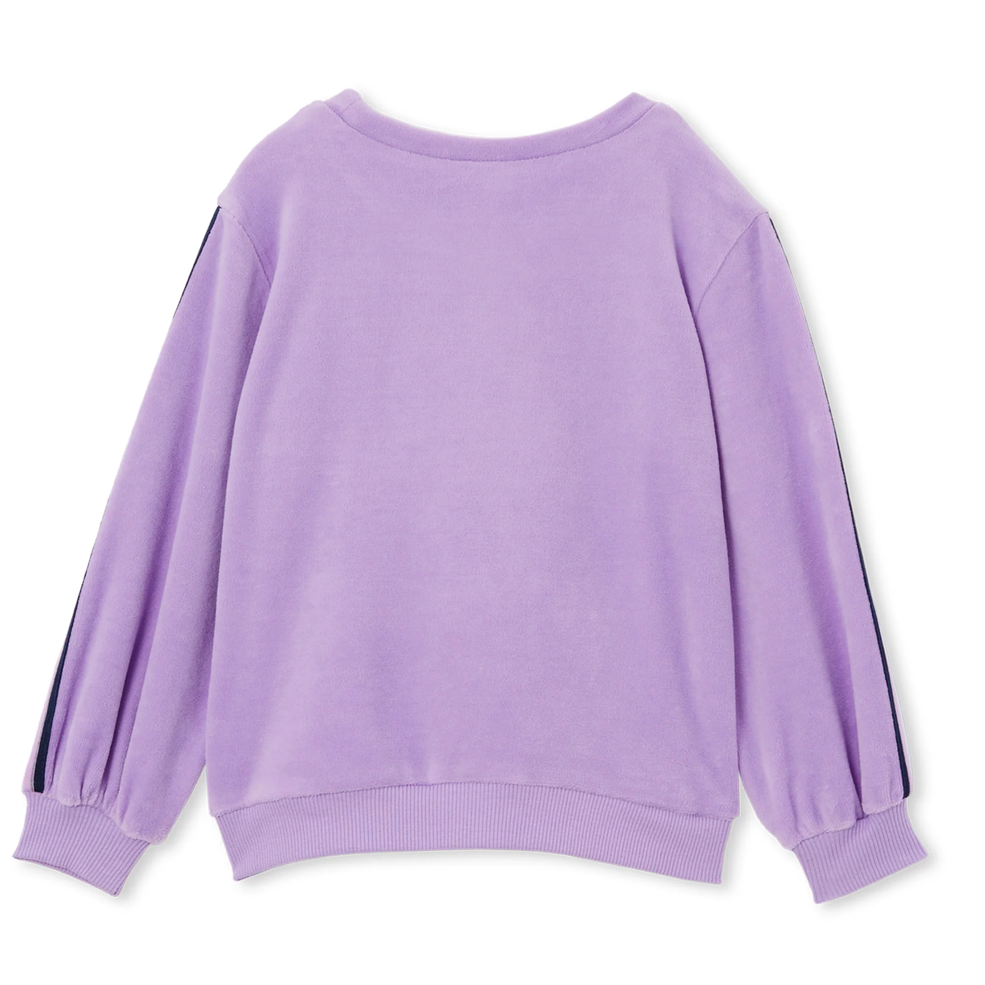 Milky Velour Detail Sweat - Lilac - Image 2