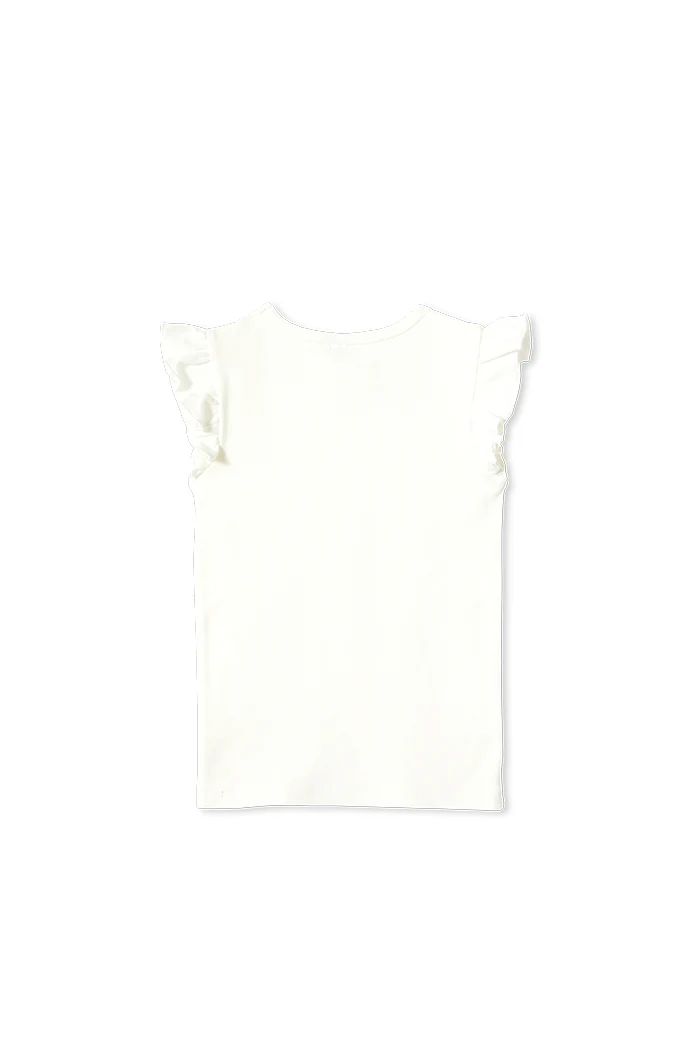 Milky White Rib Tee - Image 2