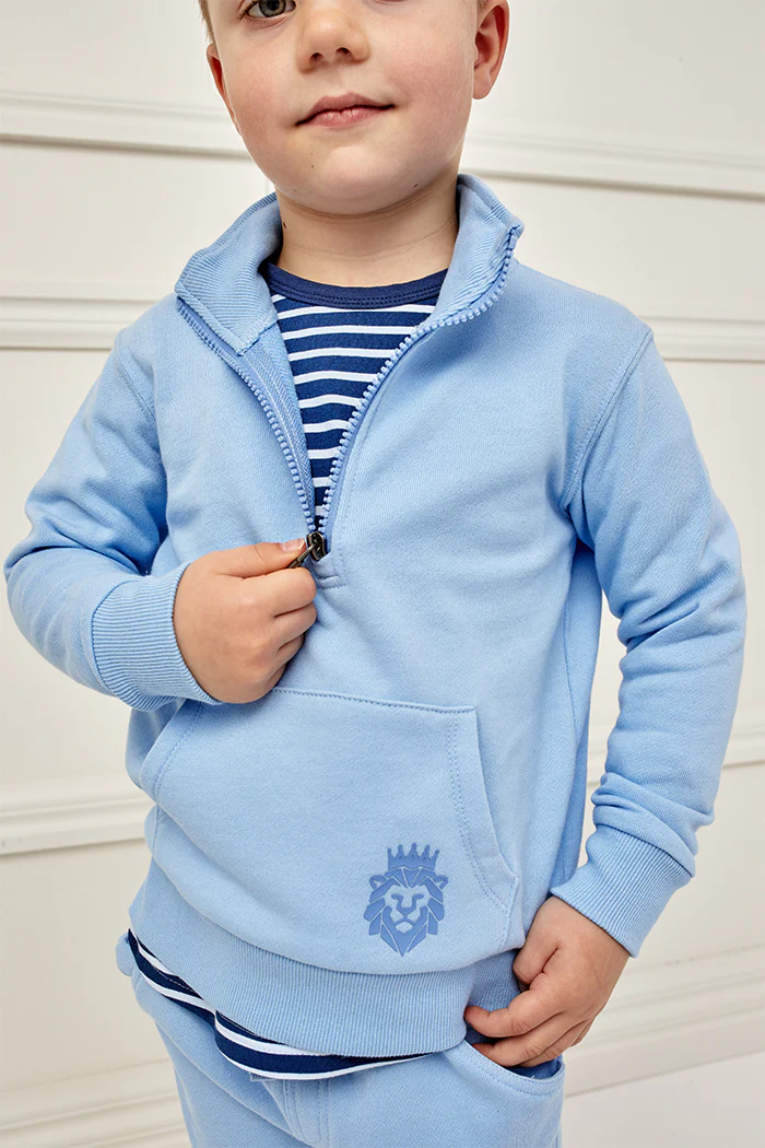 Milky Zip Jumper - Bluebell - Image 2