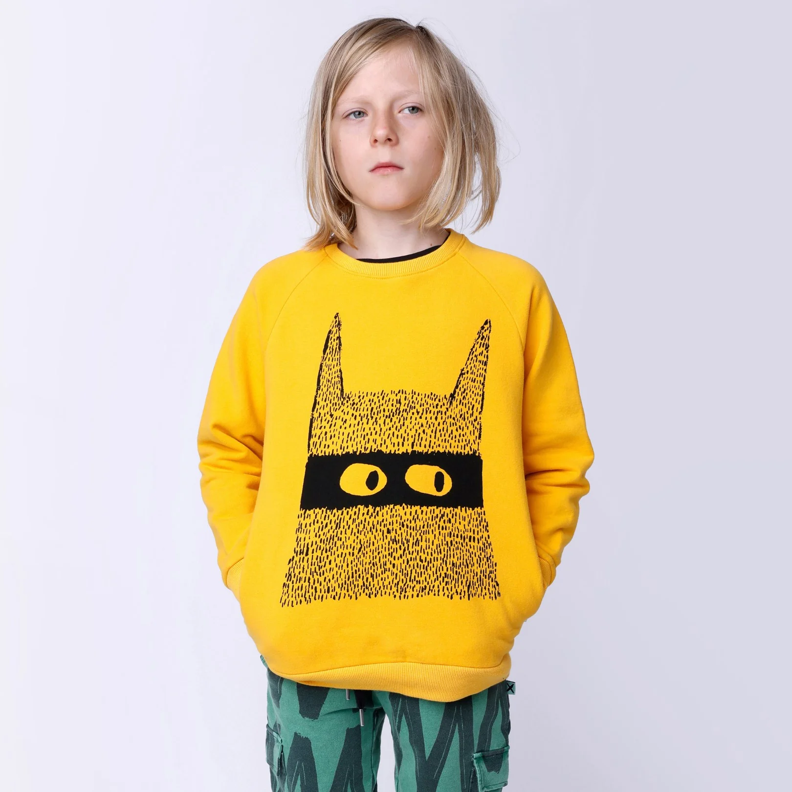 Bat Monster Furry Crew - Mustard - Image 3