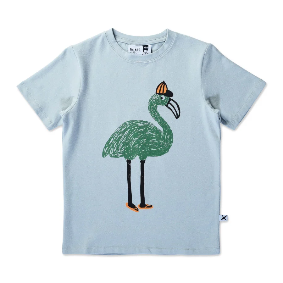 Minti Beach Flamingo Tee - Sage
