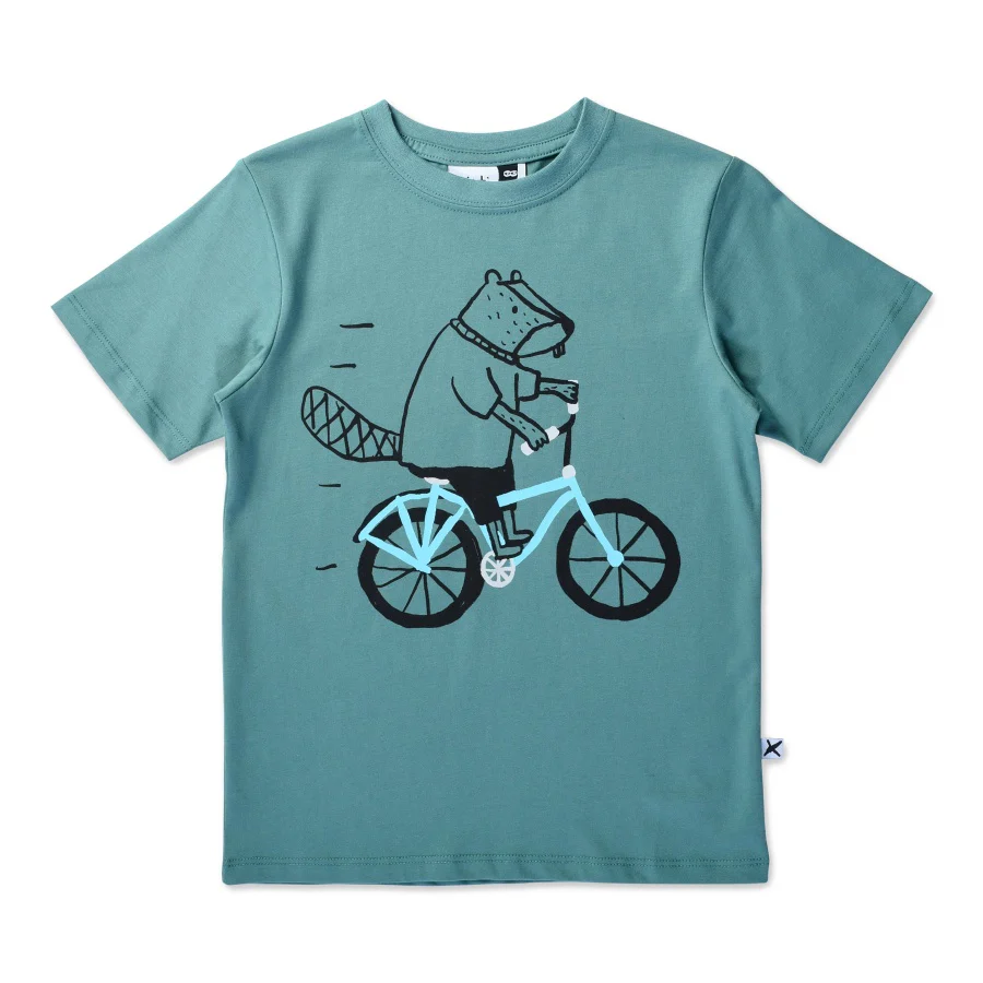 Minti Biking Beaver Tee - Forest