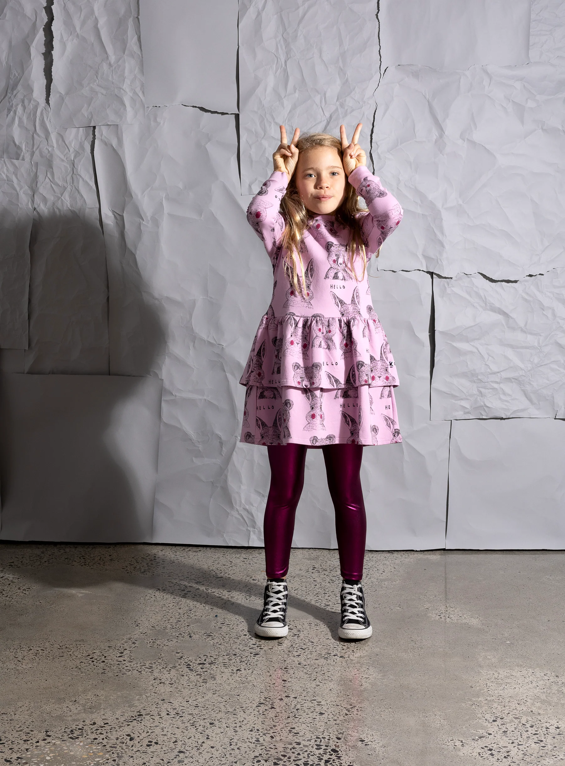 Minti Bunny Bear Party Dress - Violet - Image 2