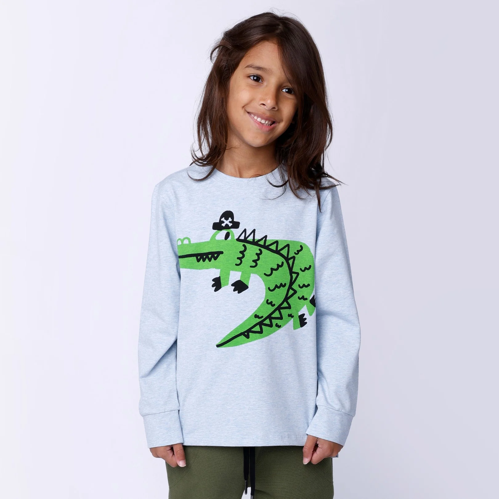 Captain Croc Tee - Sky Marle - Image 2