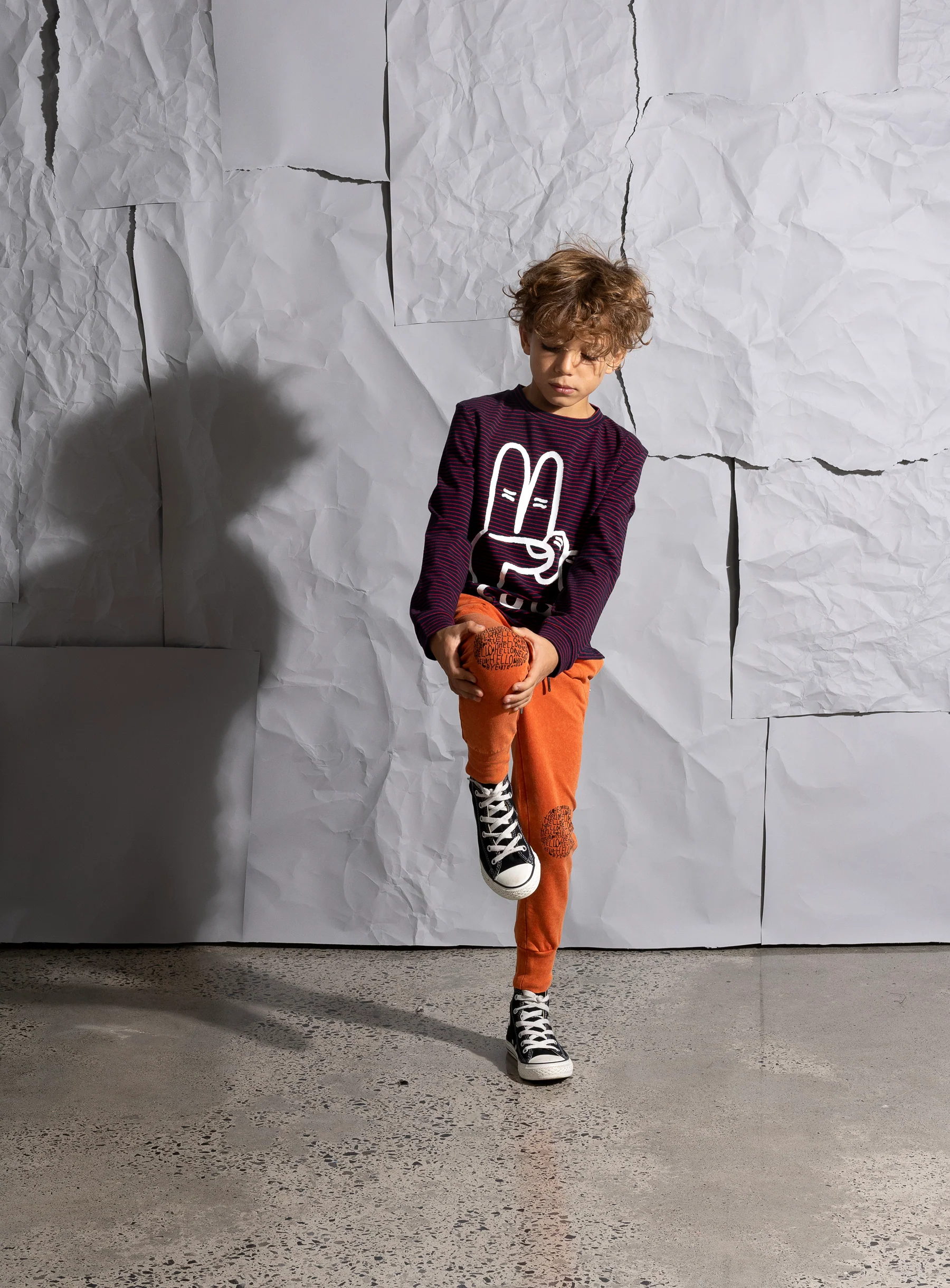 Minti Cool Tee - Navy/Red Stripe - Image 3