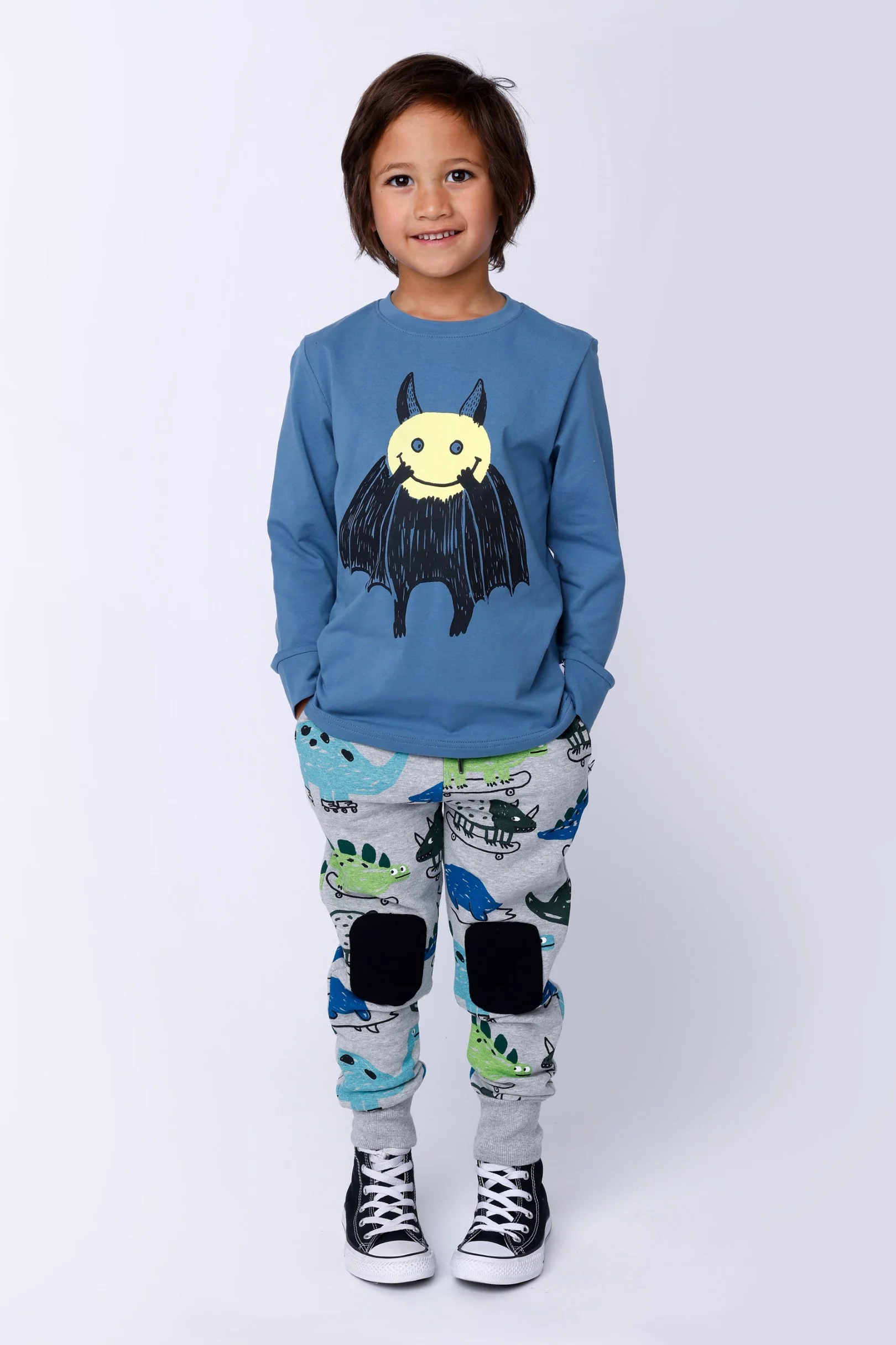 Dino Rollers Furry Trackies - Grey Marle - Image 2
