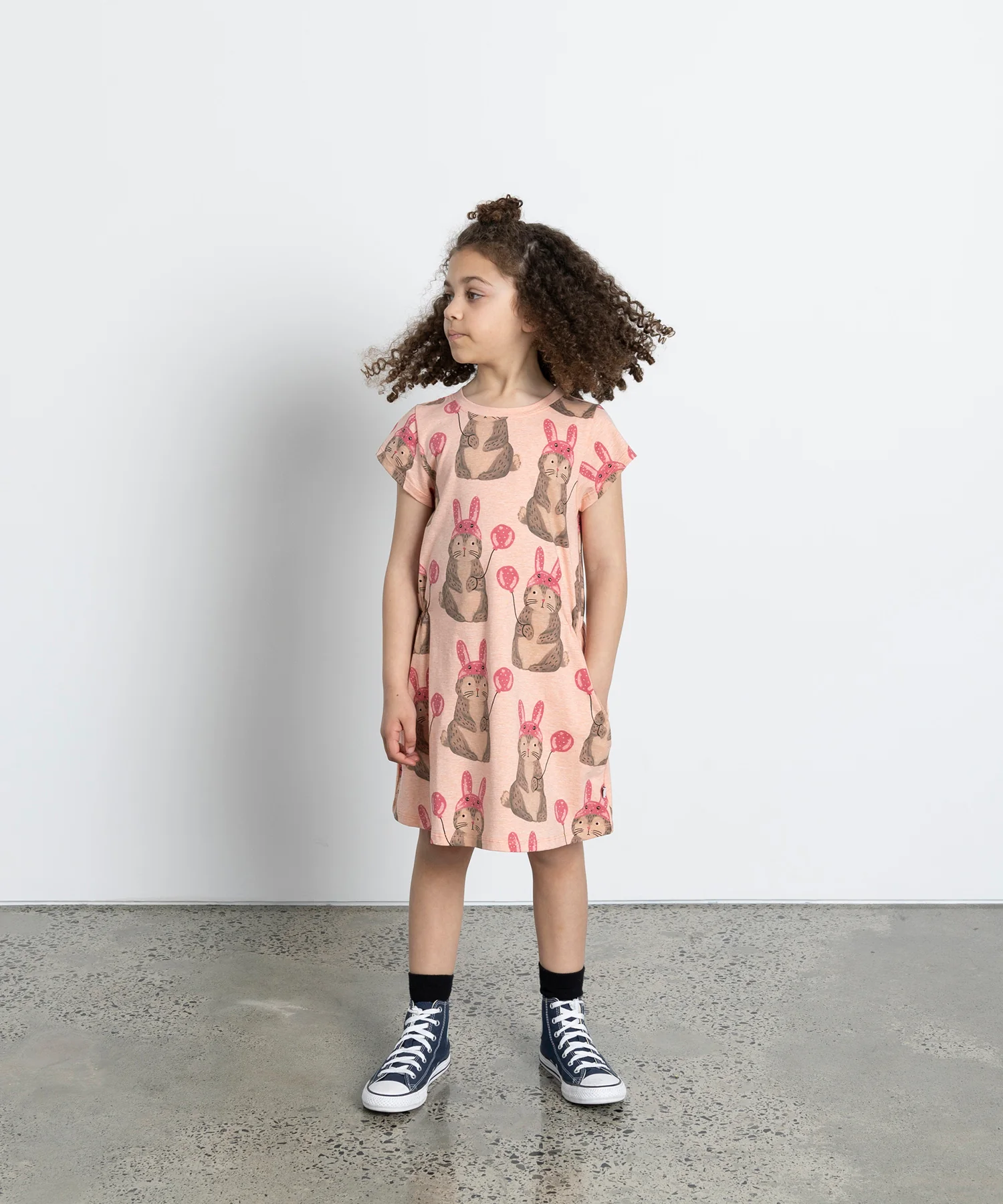 Minti Dressed Up Bunny Dress - Apricot Marle - Image 2