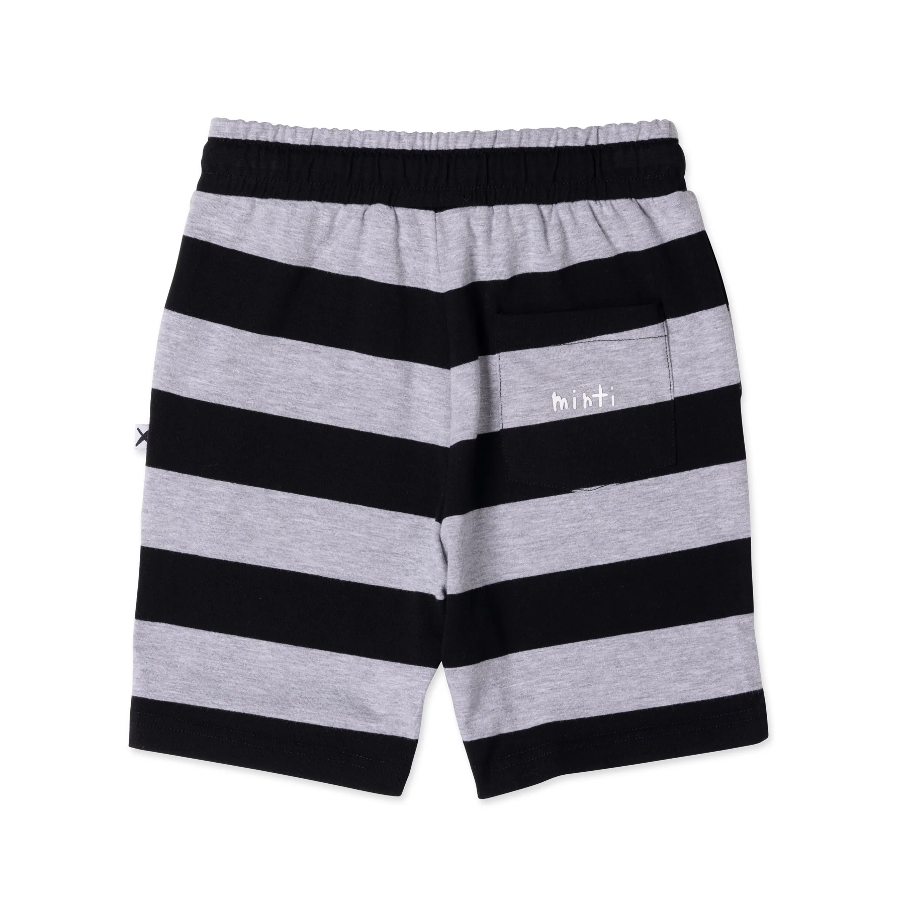 Minti Duo Short - Black/Grey Marle Stripe - Image 3
