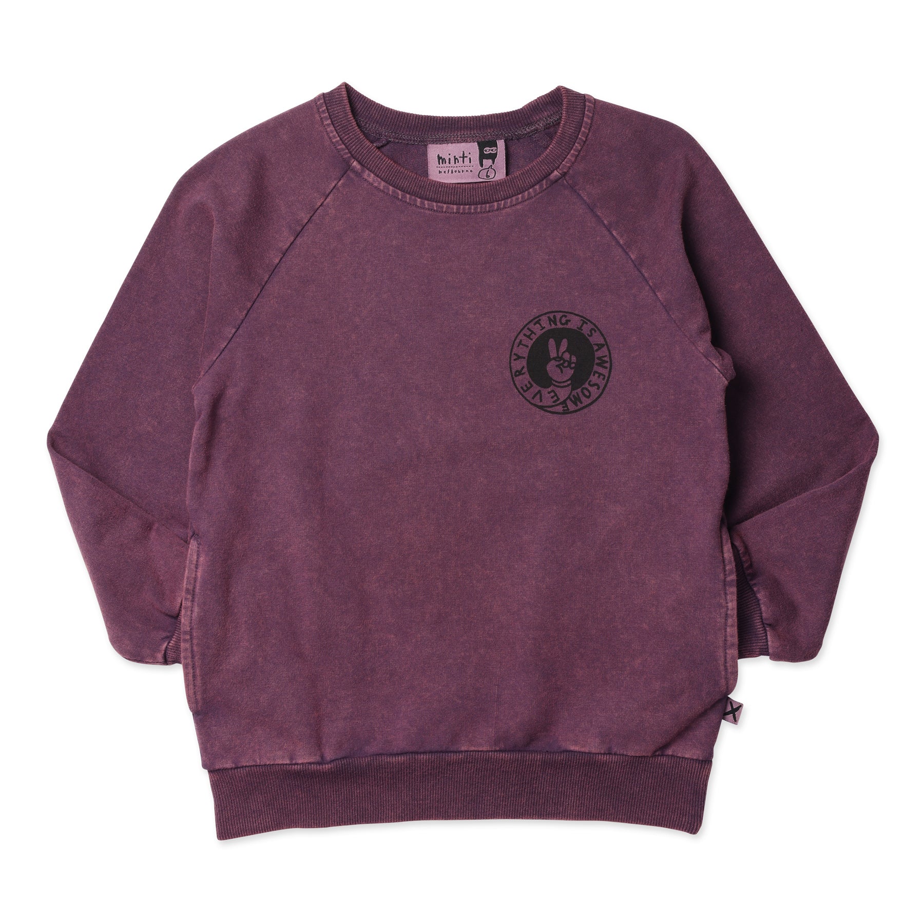 Minti Everything is Awesome Crew - Muted Purple Wash - Image 3