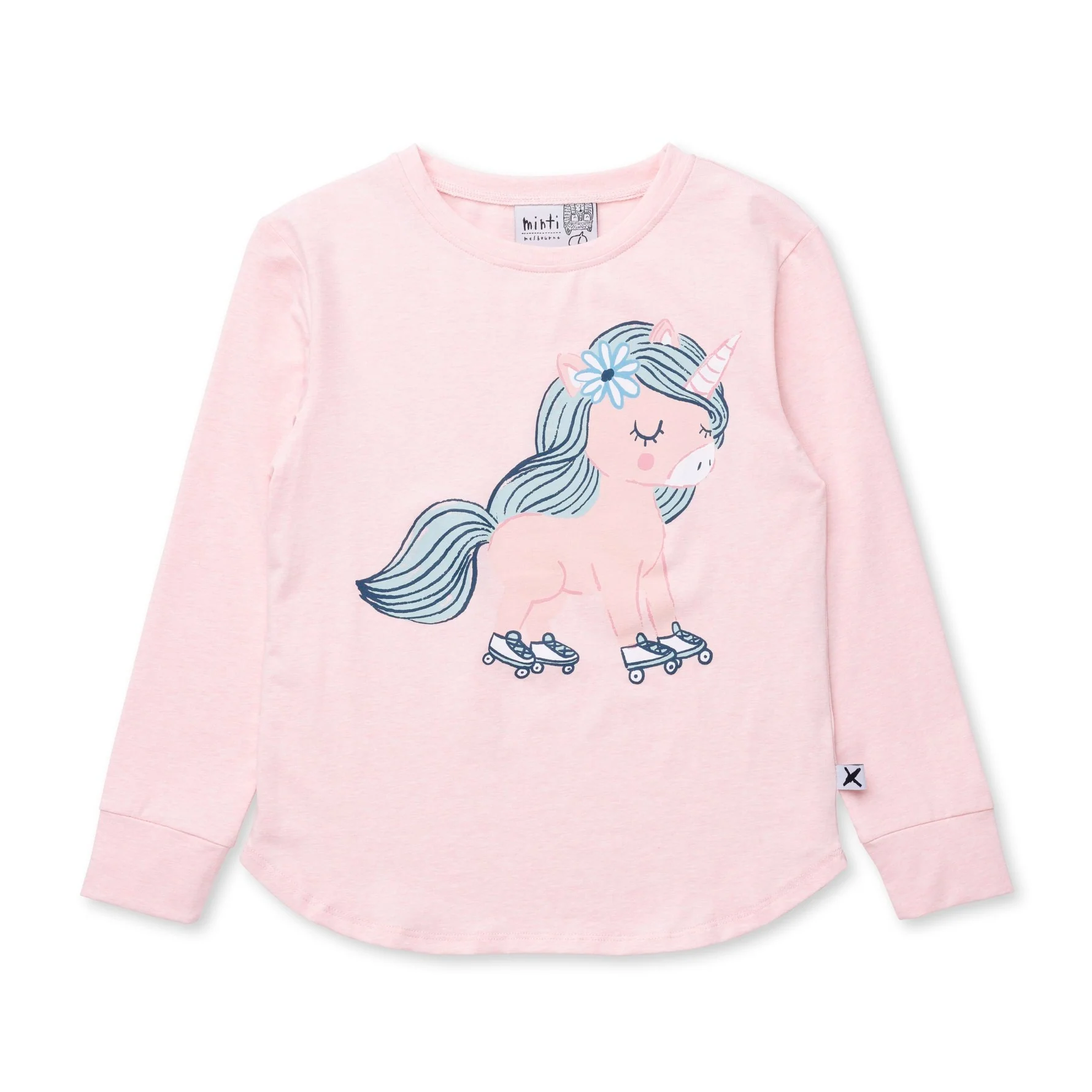 Flower Unicorn Tee - Pink Marle