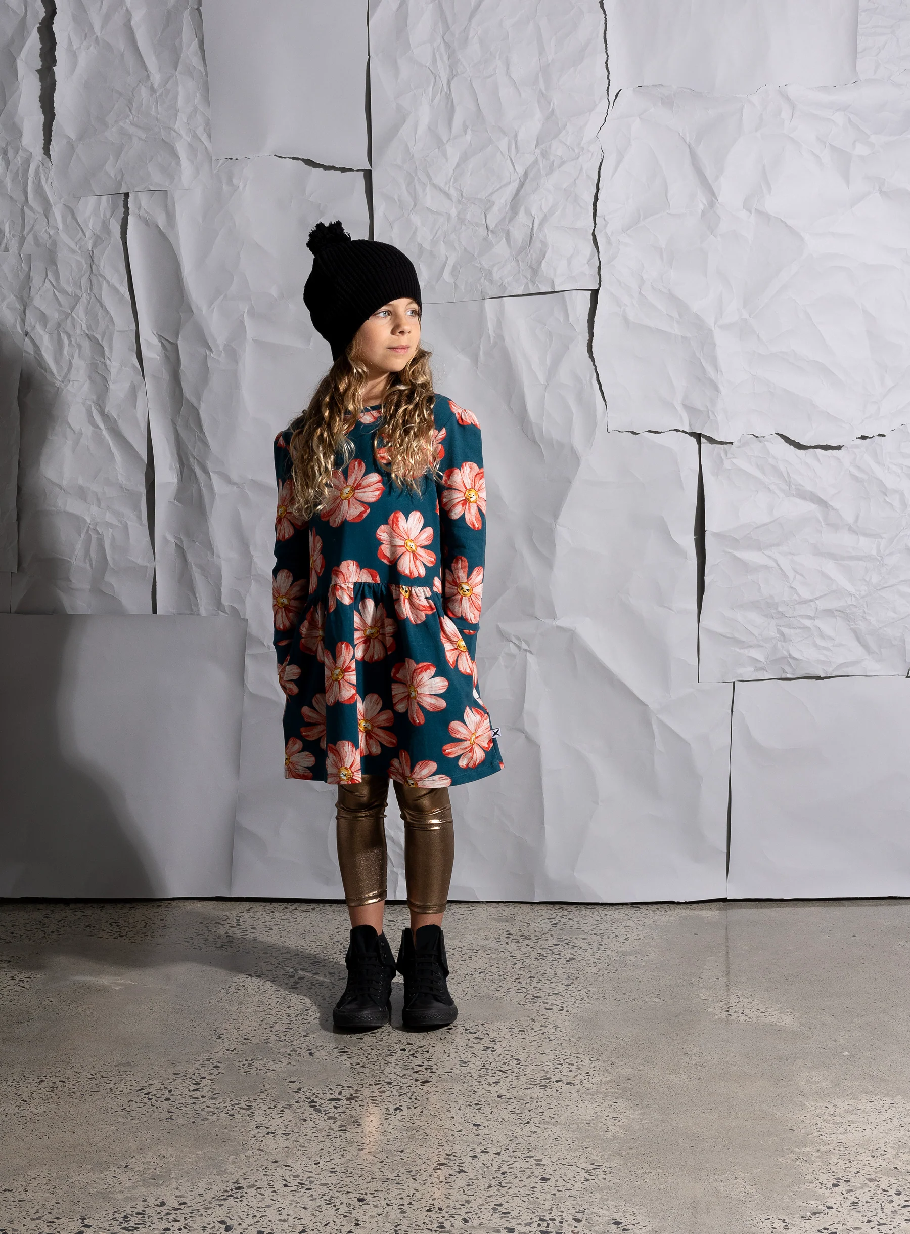 Minti Friendly Flower Dress - Teal - Image 2