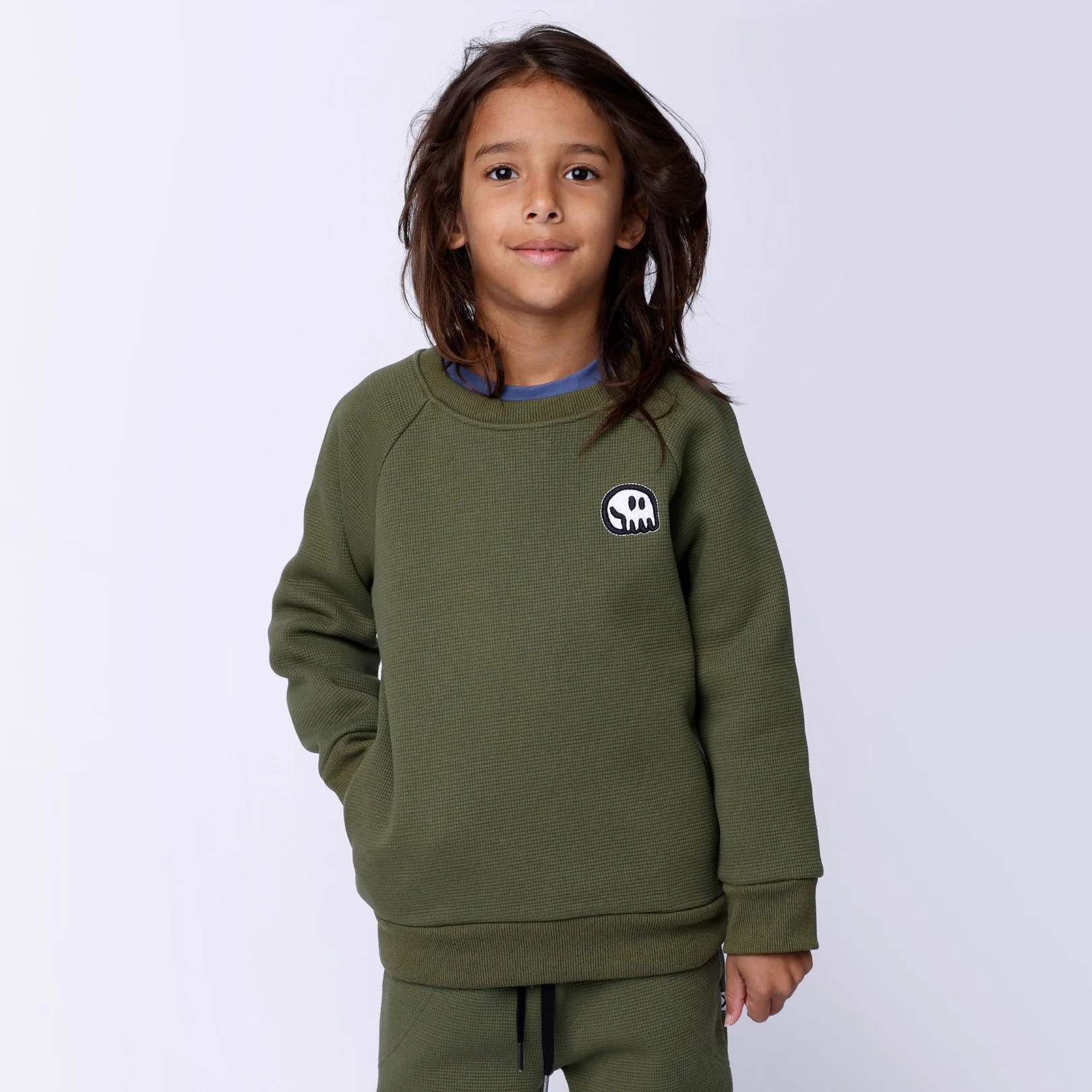 Furry Waffle Crew - Khaki - Image 2