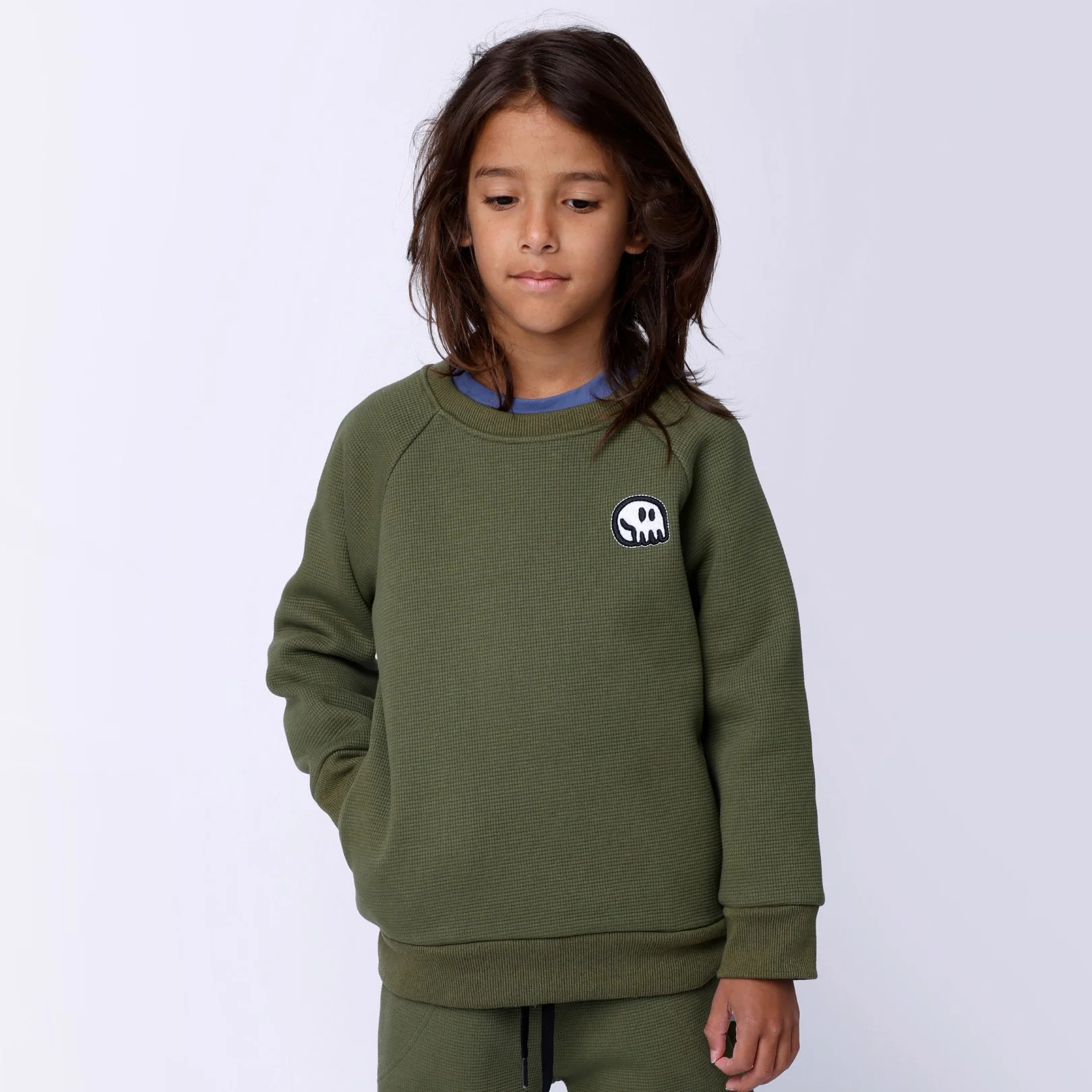Furry Waffle Crew - Khaki - Image 3