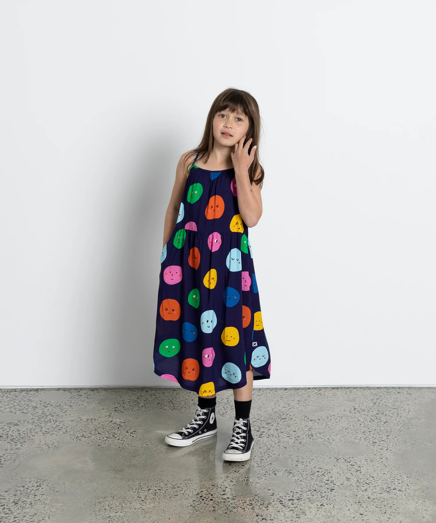Minti Happy Dots Midi Dress - Bright Blue - Image 3