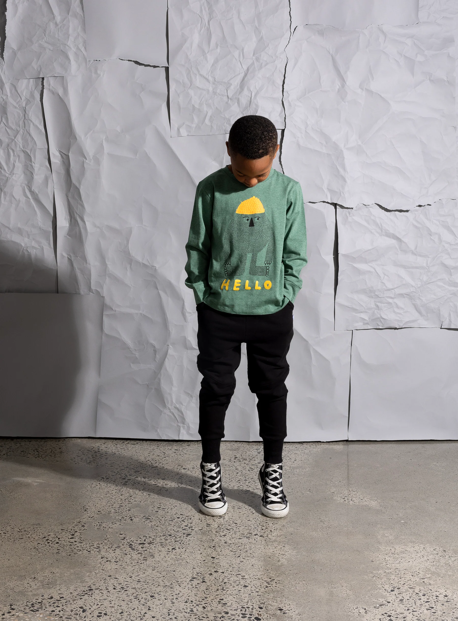 Minti Hello Later Yeti Tee - Forest Marle - Image 3