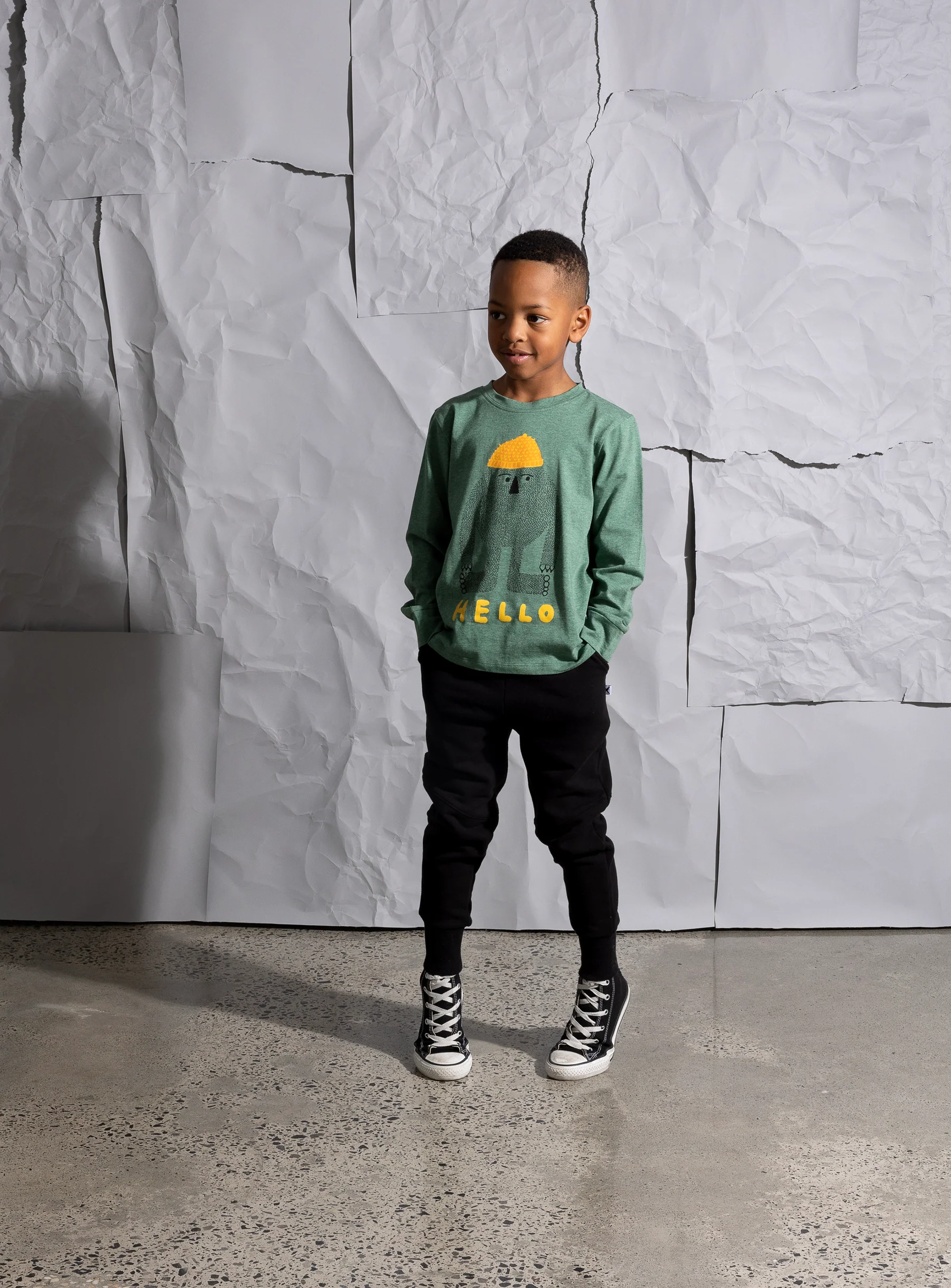 Minti Hello Later Yeti Tee - Forest Marle - Image 4