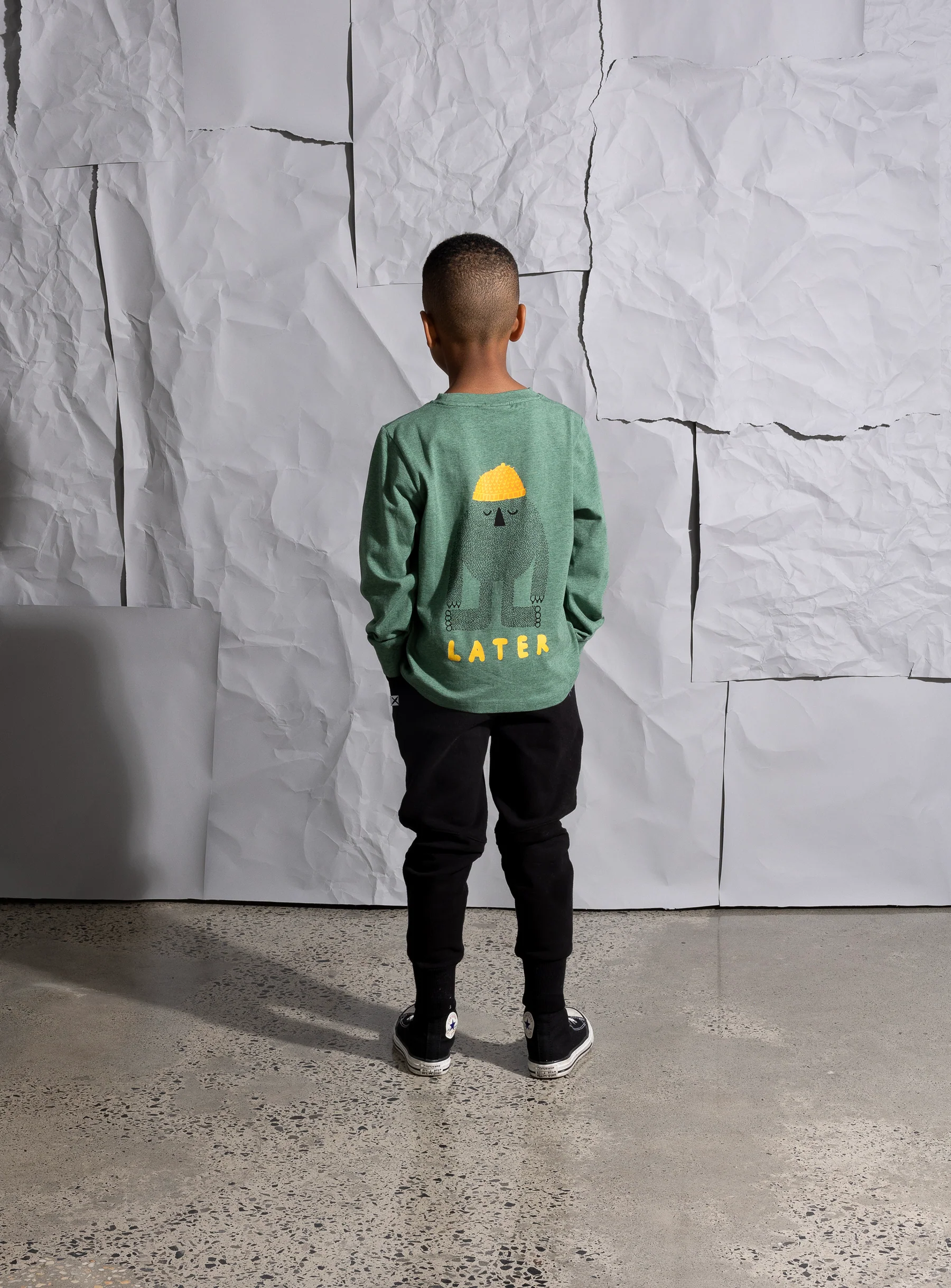 Minti Hello Later Yeti Tee - Forest Marle - Image 5