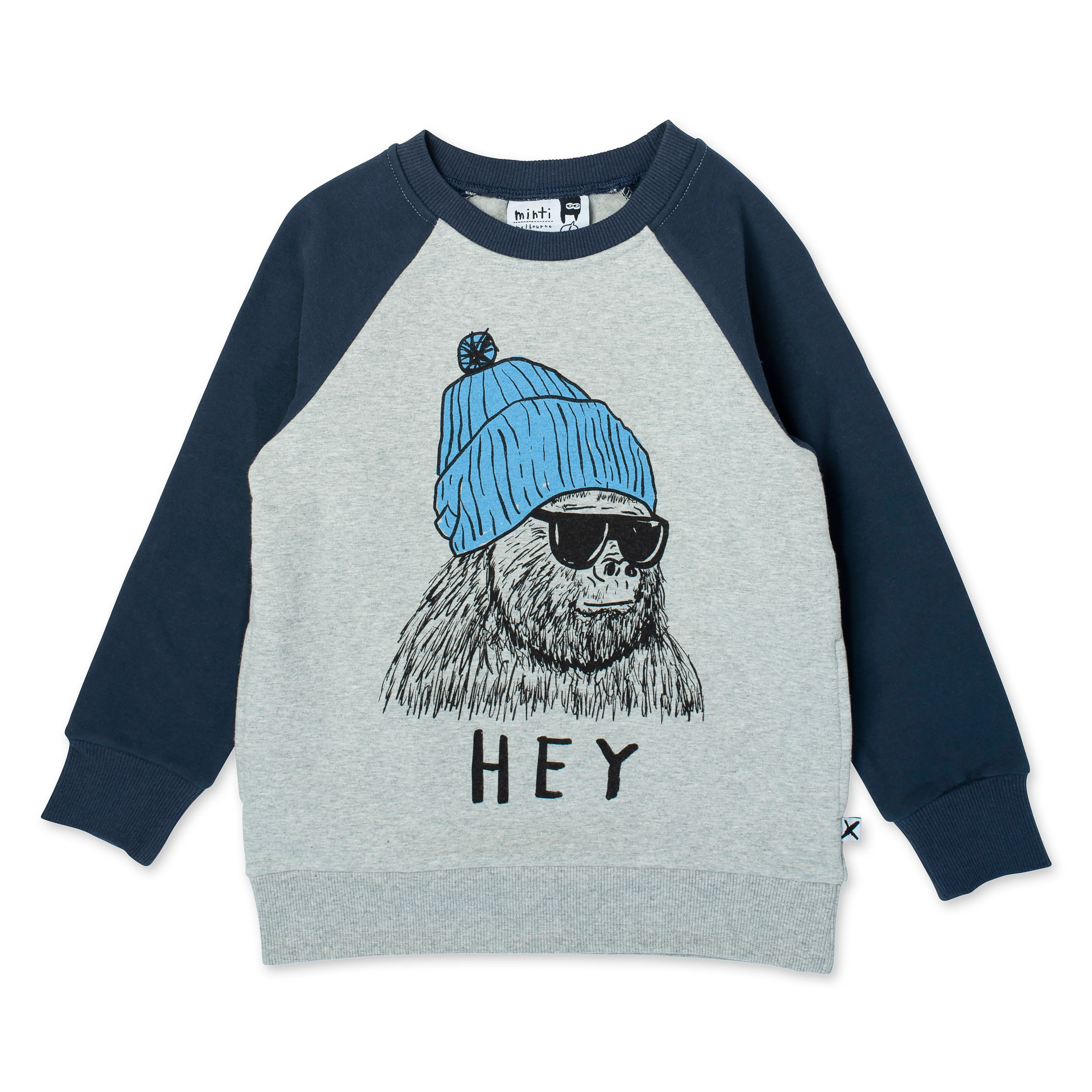 Minti Hey King Kong Furry Crew - Grey Marle/Dark Blue