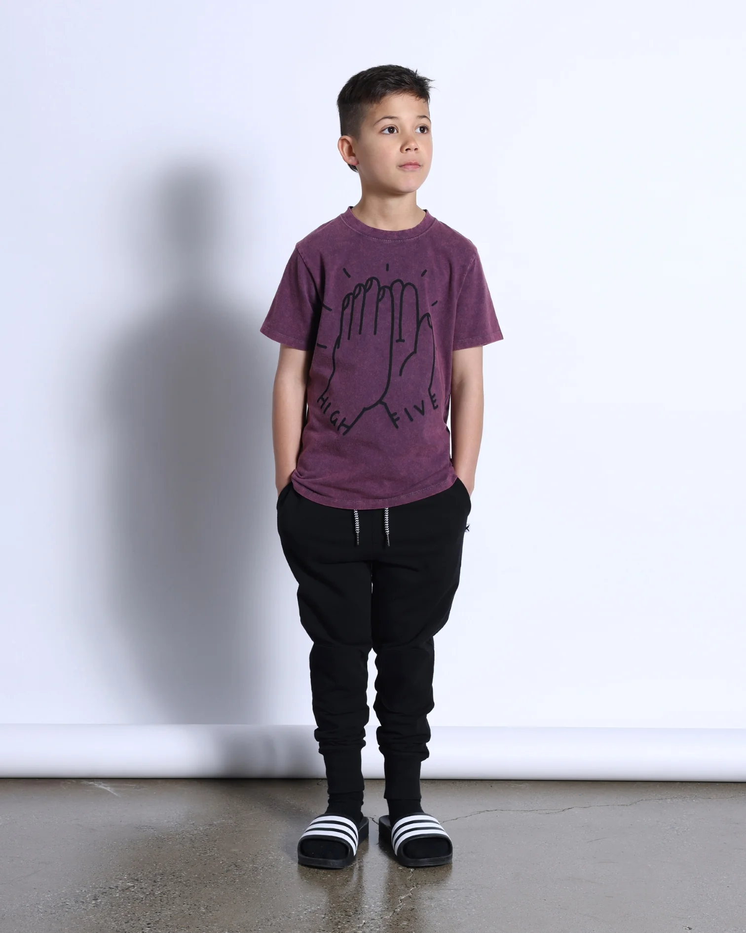 Minti High Five Tee - Muted Purple Wash - Image 2