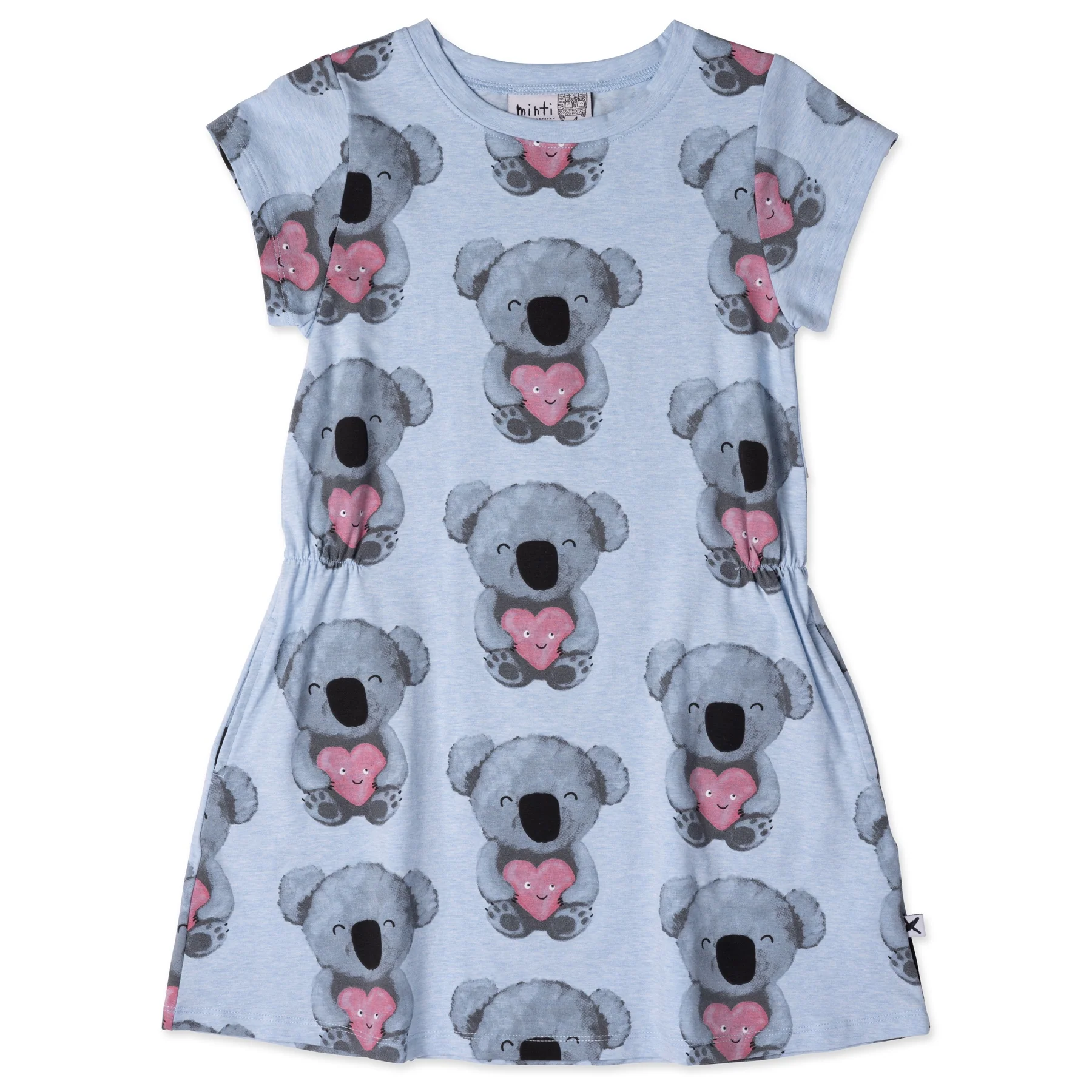 Minti Koala Love Dress - Cornflower Marle