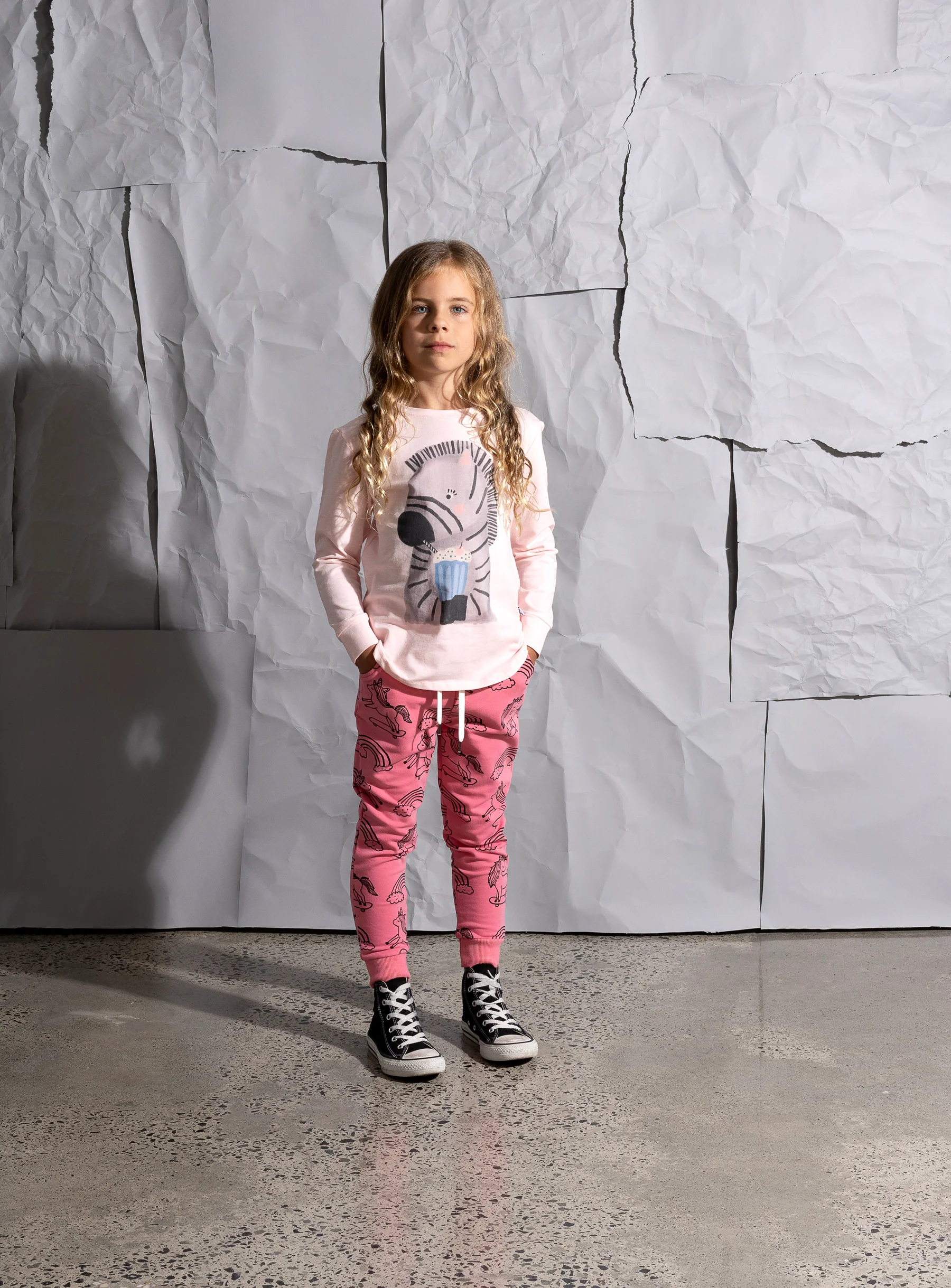 Minti Milkshake Zebra Tee - Pink Marle - Image 4