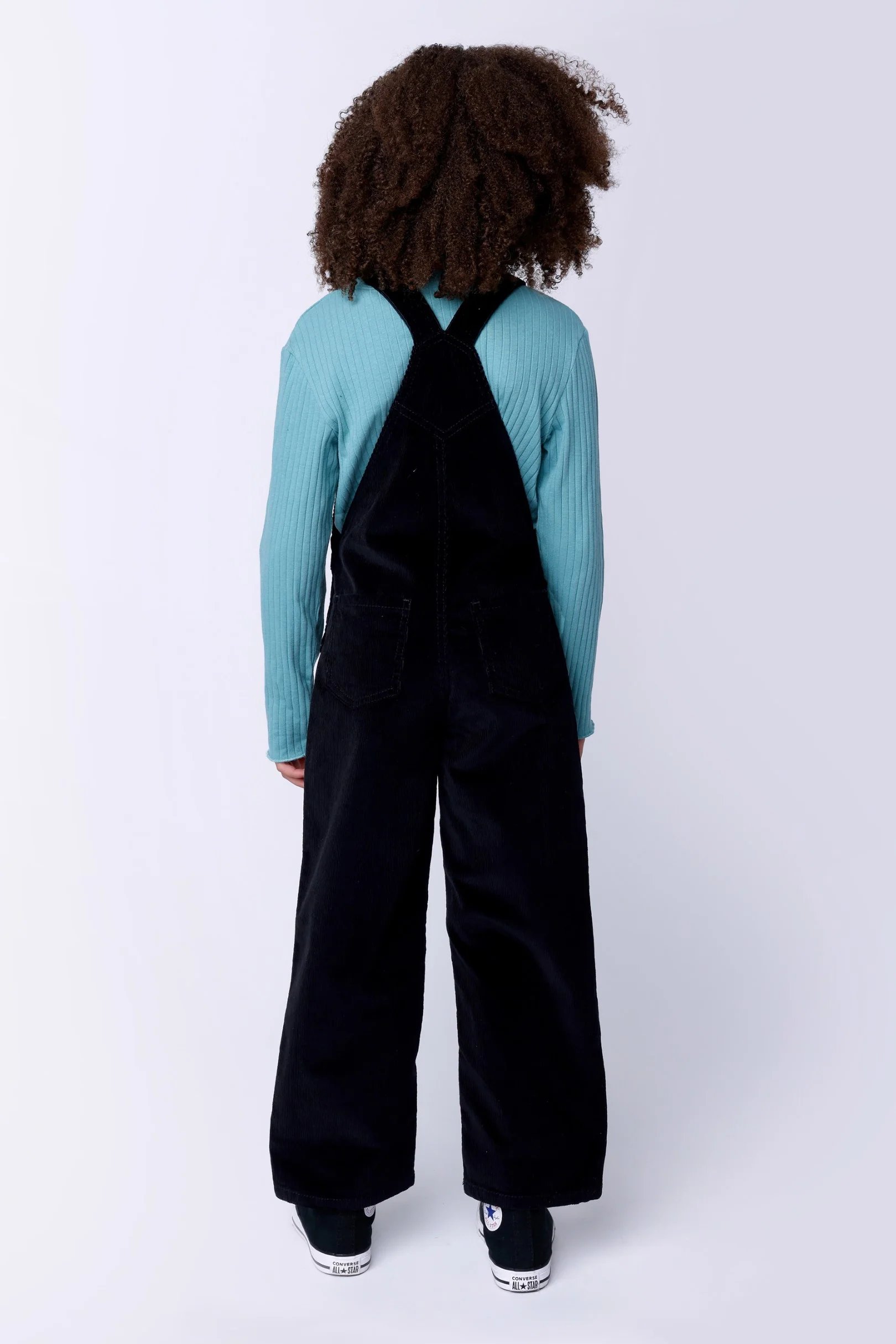 Minti Panda Deluxe Cord Overalls - Black - Image 3