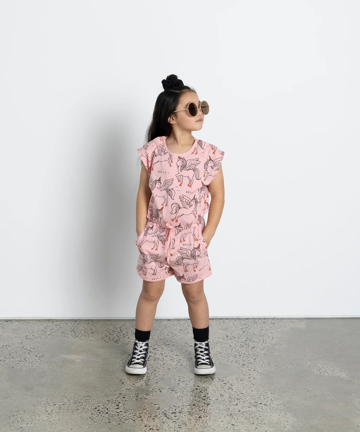 Minti Pegasus Roller Party Playsuit - Strawberry Marle - Image 2