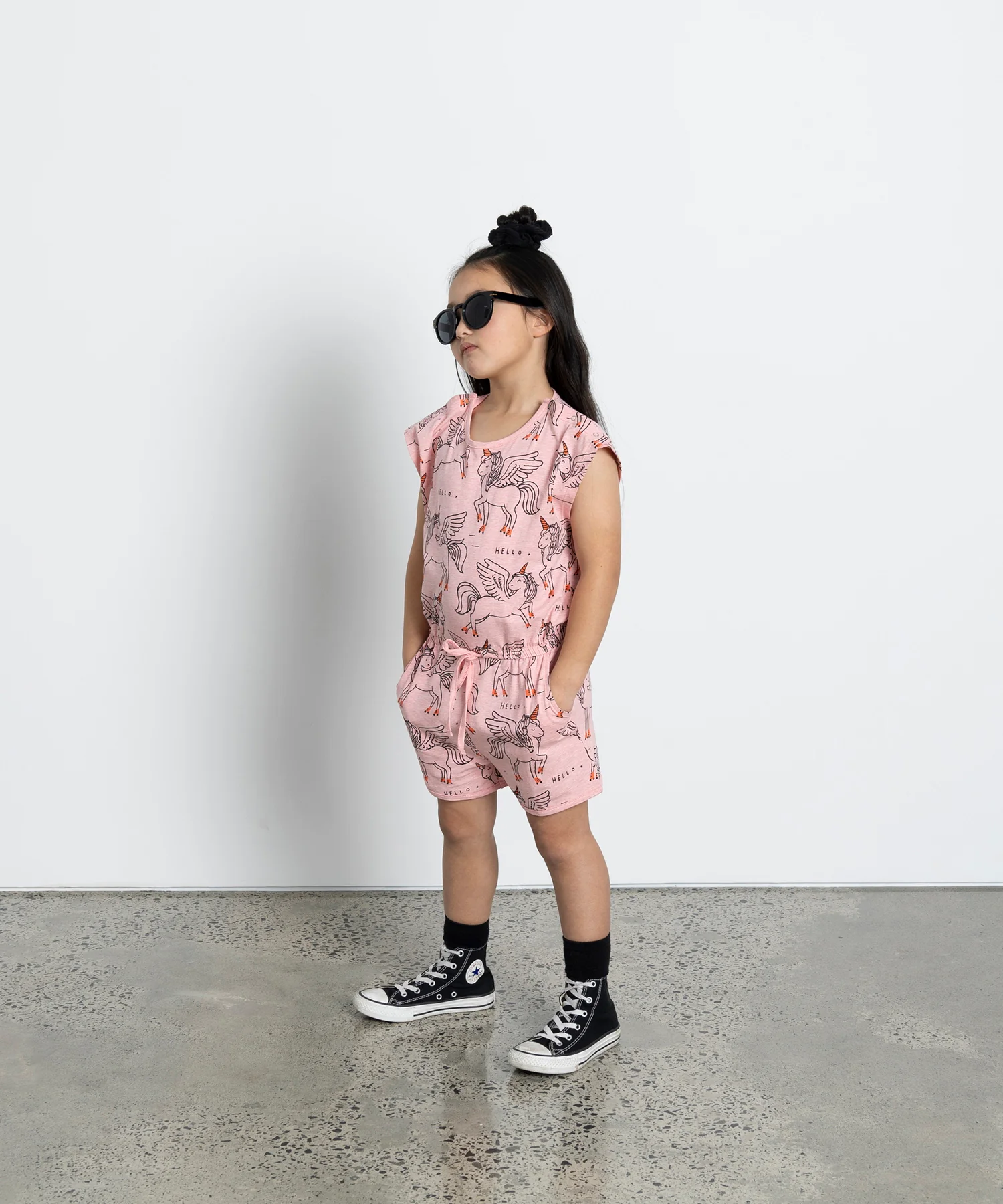 Minti Pegasus Roller Party Playsuit - Strawberry Marle - Image 3